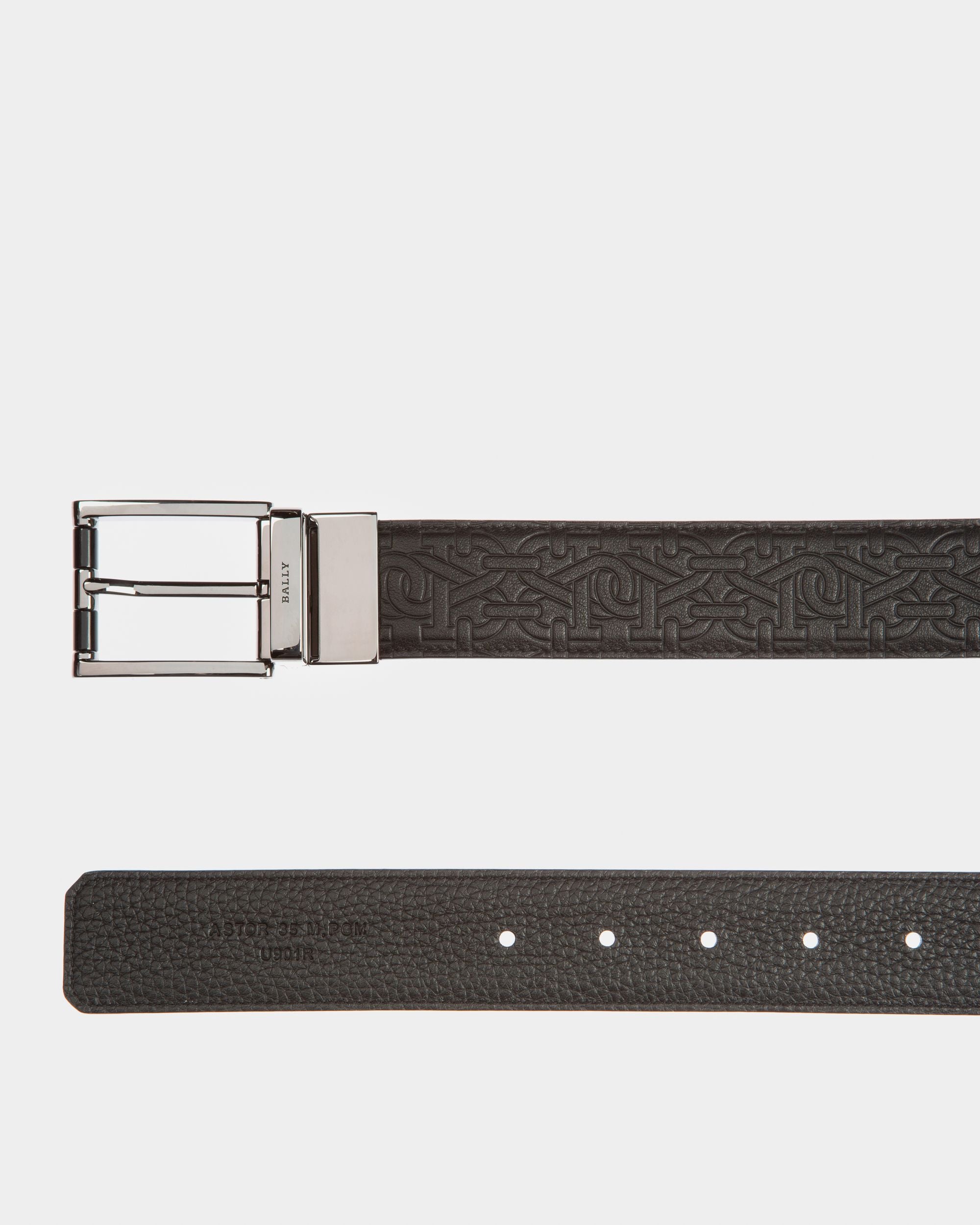Astor Leather 35Mm Belt In Black - Men's - Bally - 02