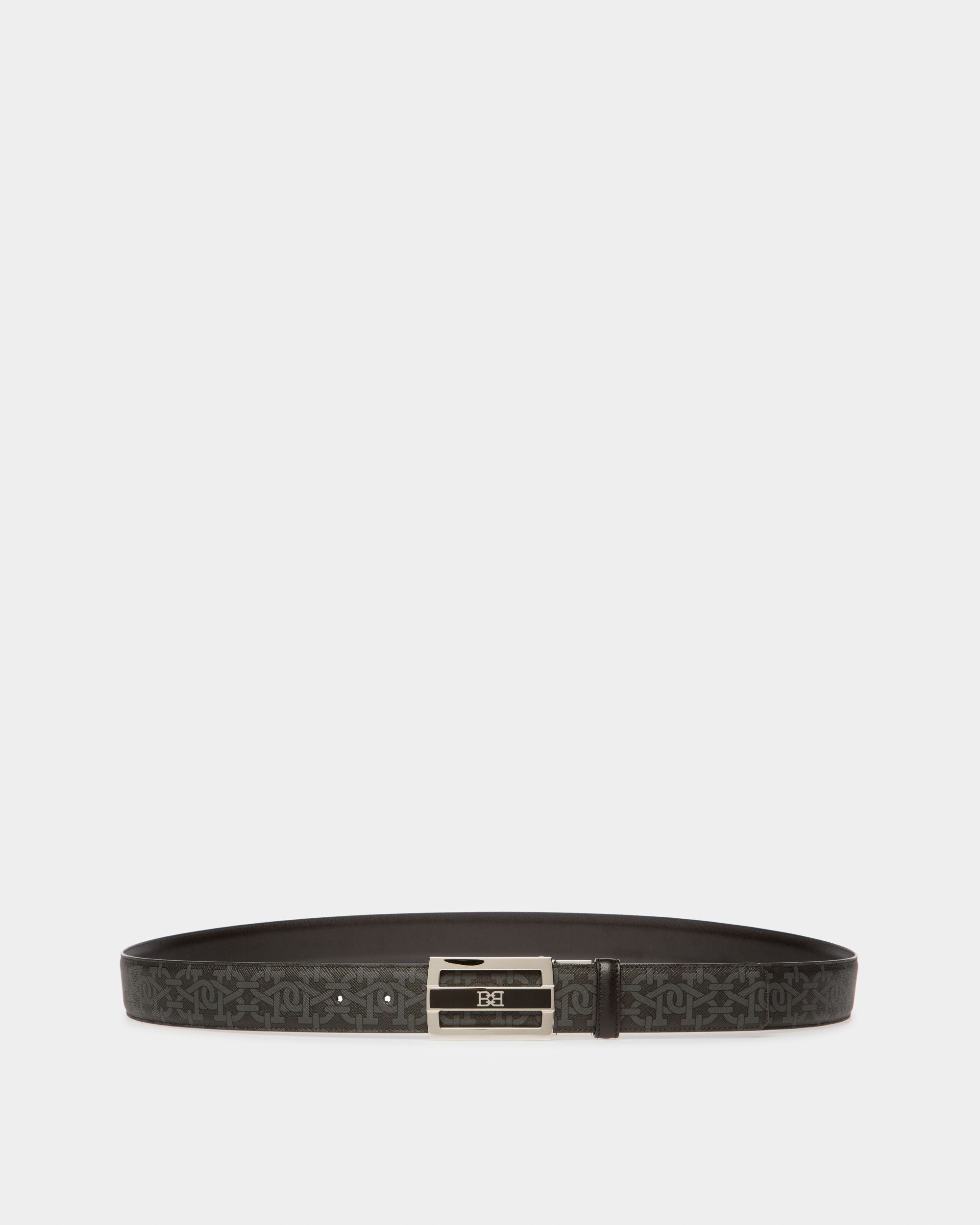 Owen Tpu 35Mm Belt In Grey & Black - Men's - Bally - 01