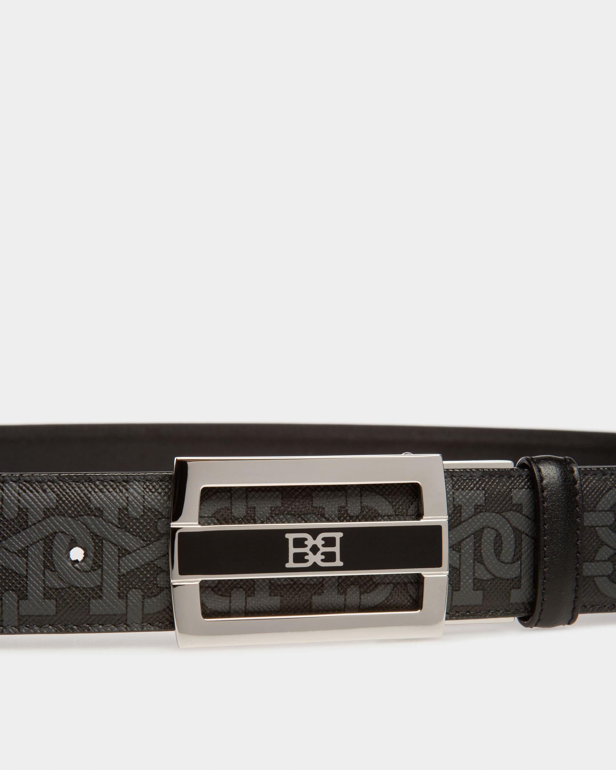 Owen Tpu 35Mm Belt In Grey & Black - Men's - Bally - 03