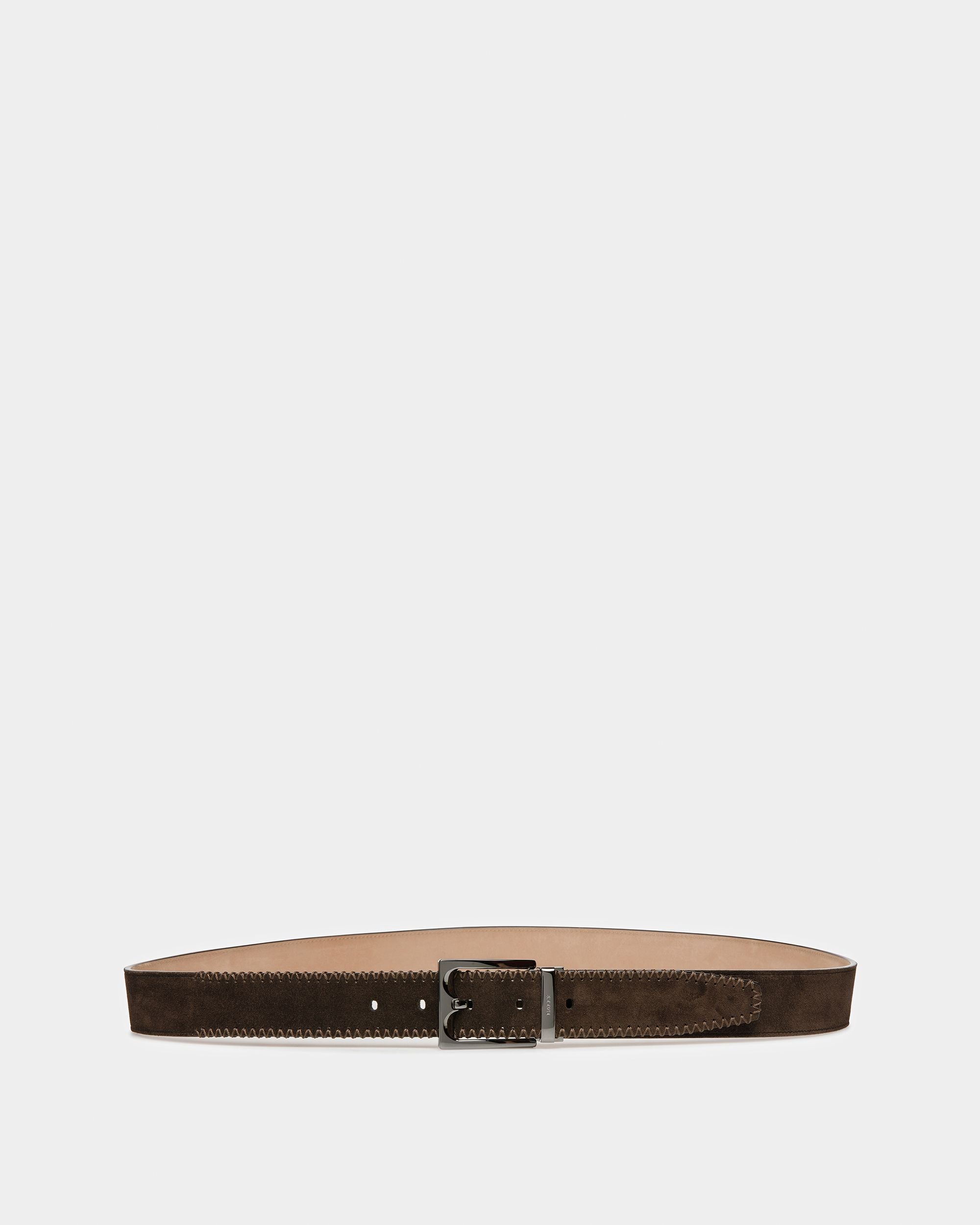 Belmond Leather Belt In Ebony - Men's - Bally - 01