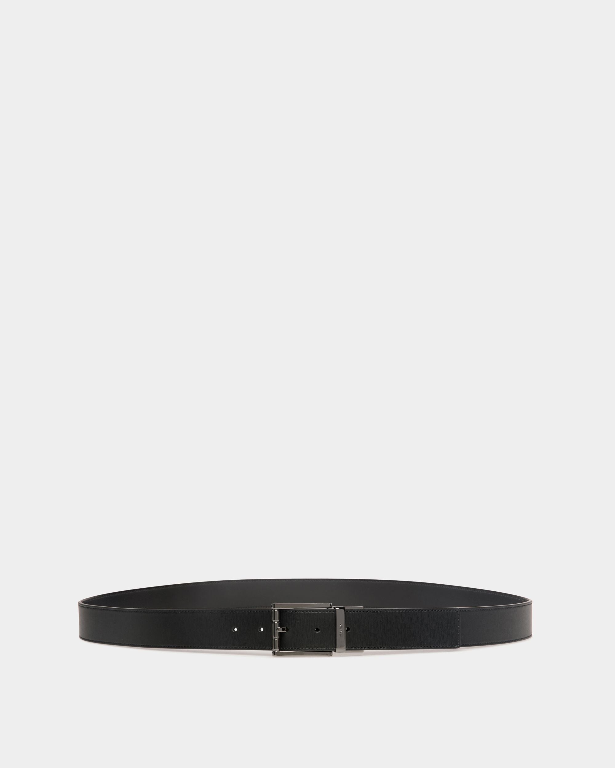 Astory 35mm Reversible And Adjustable Belt In Black Leather - Men's - Bally - 01