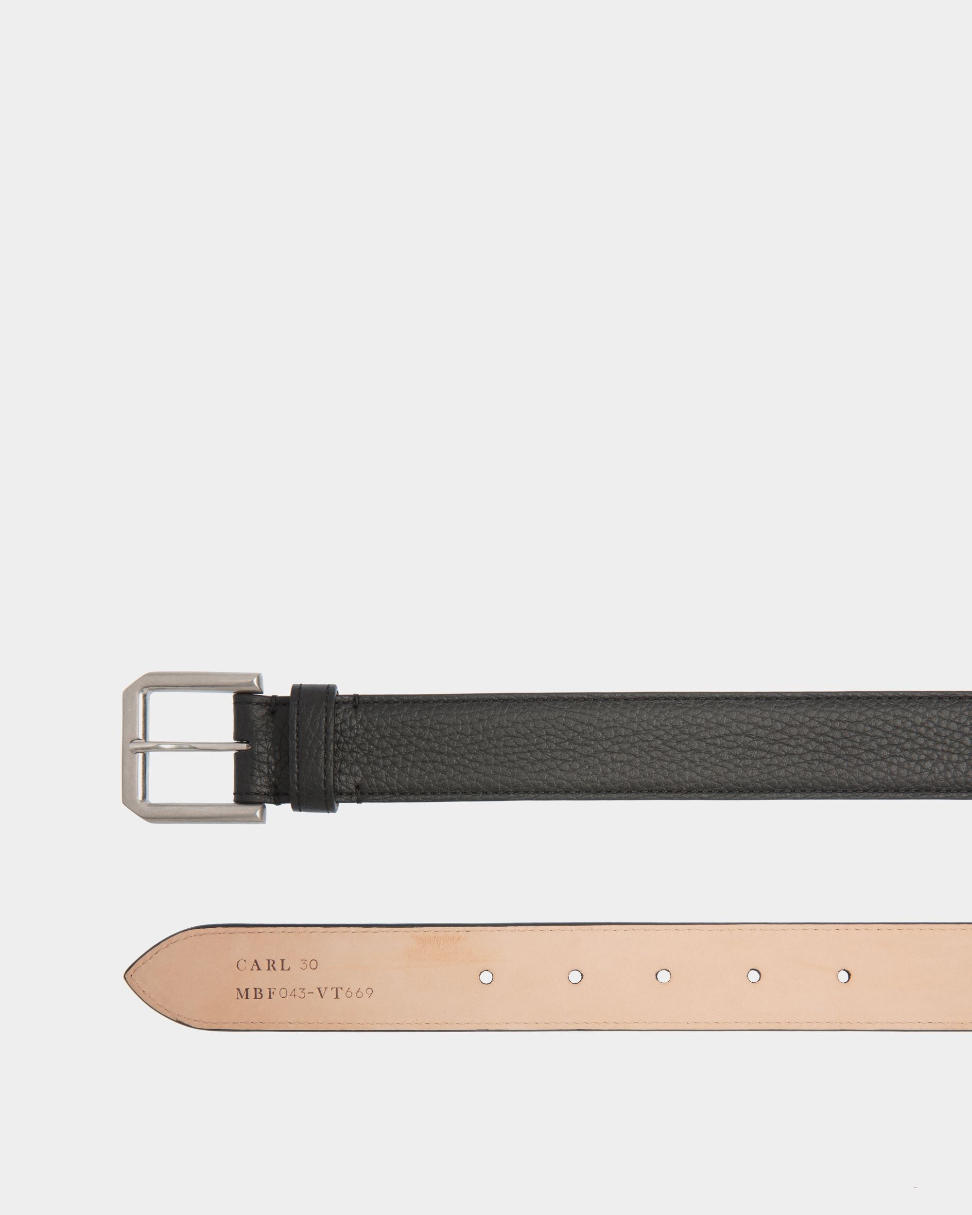 Carl 30mm Belt In Black Leather - Men's - Bally - 02
