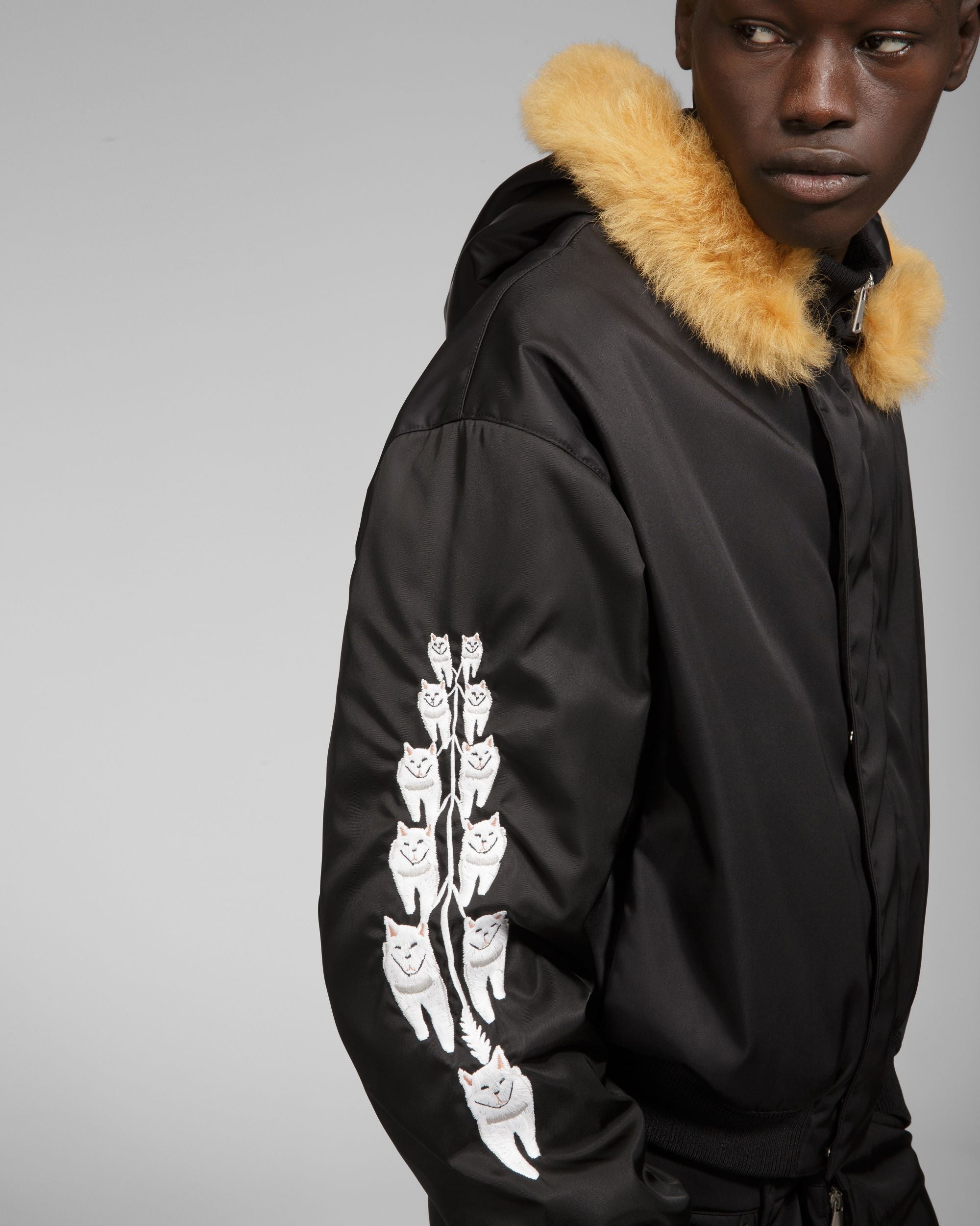 Recycled Nylon Bomber In Black - Men's - Bally - 04