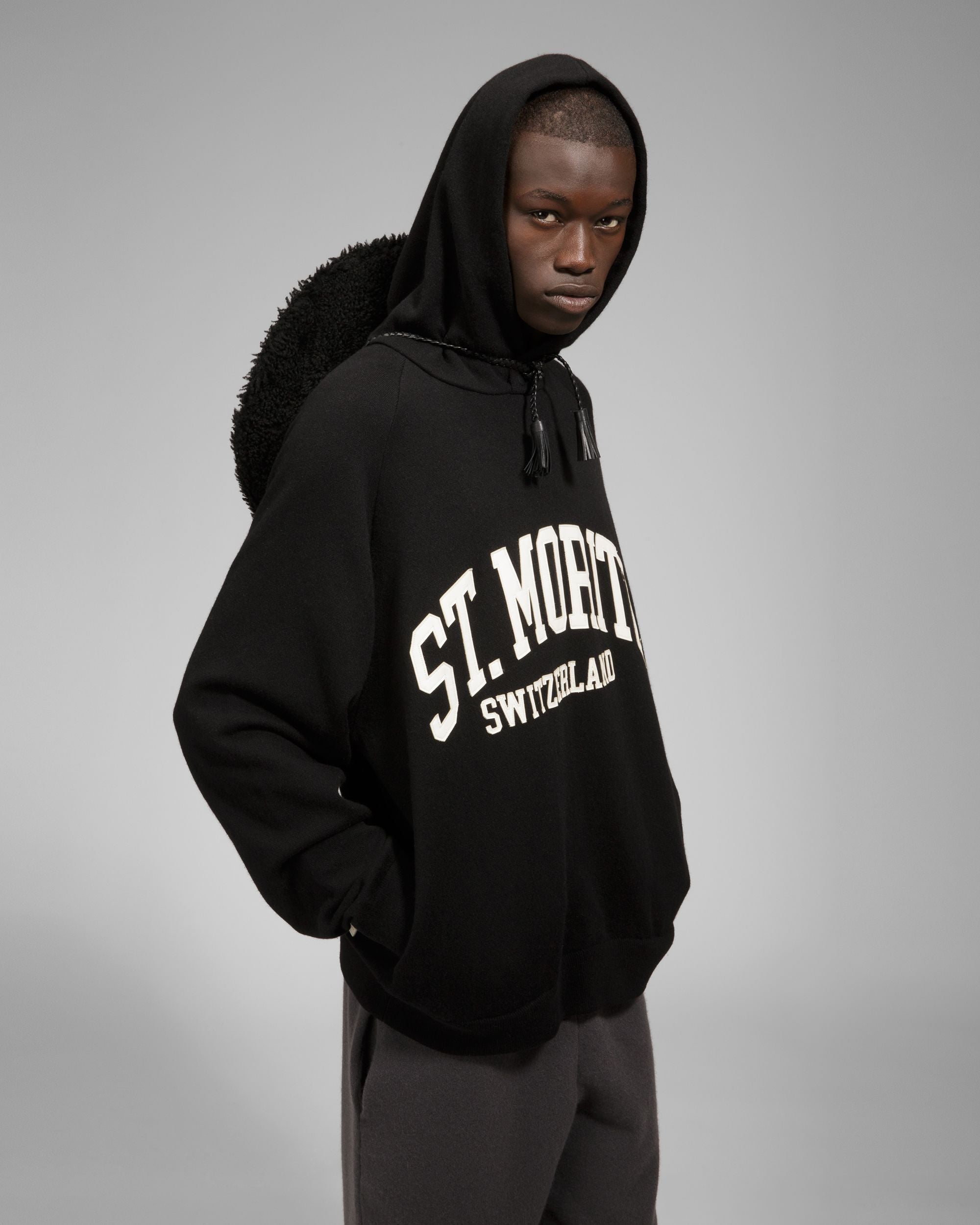 St Moritz Hoodie Cashmere Sweatshirt In Black - Men's - Bally - 03