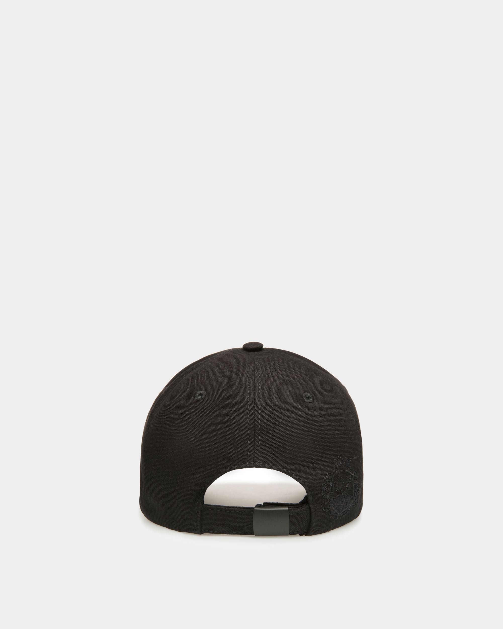 Cotton Baseball Cap In Black - Men's - Bally - 03