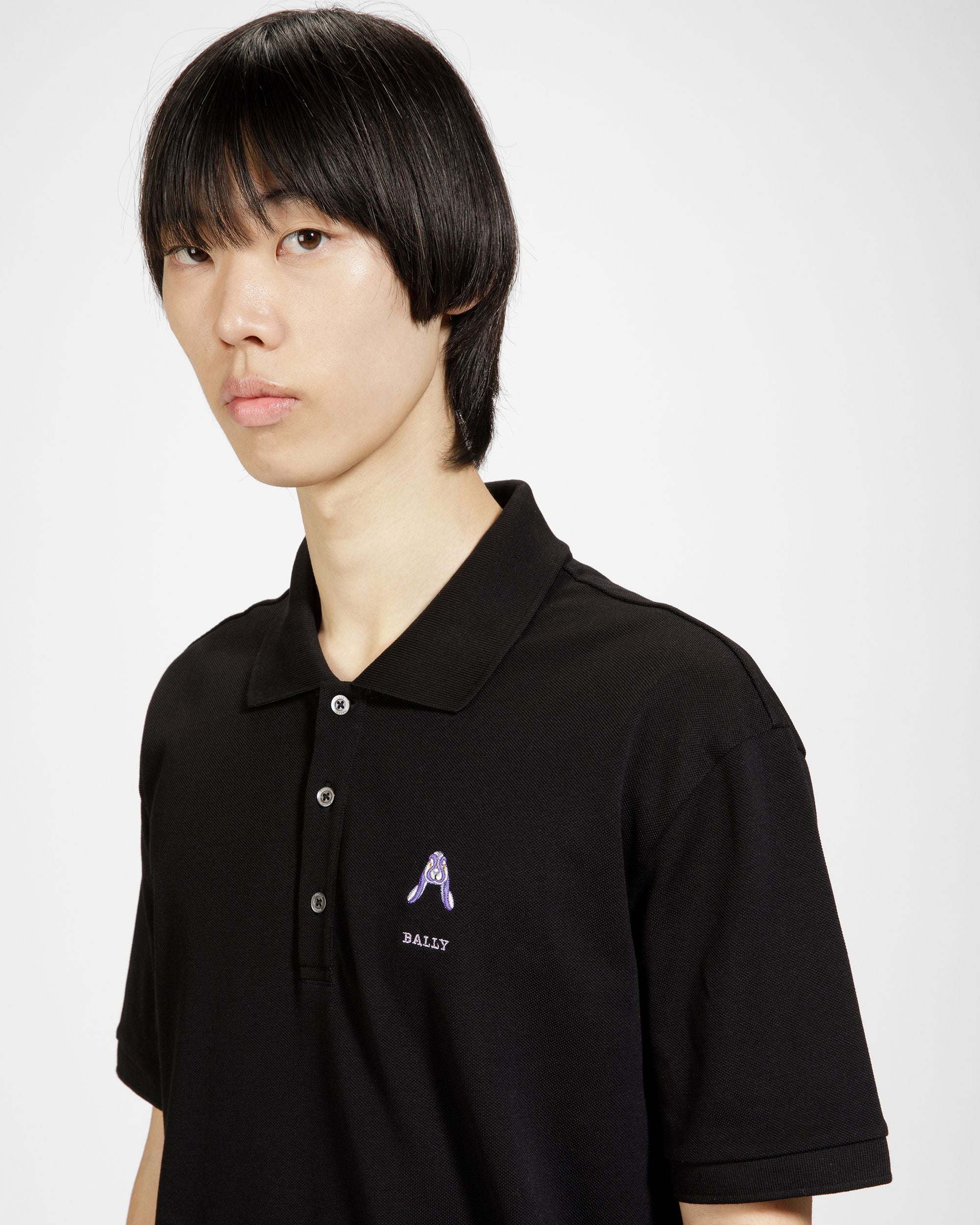 Rabbit Logo Polo Shirt - Men's - Bally - 03