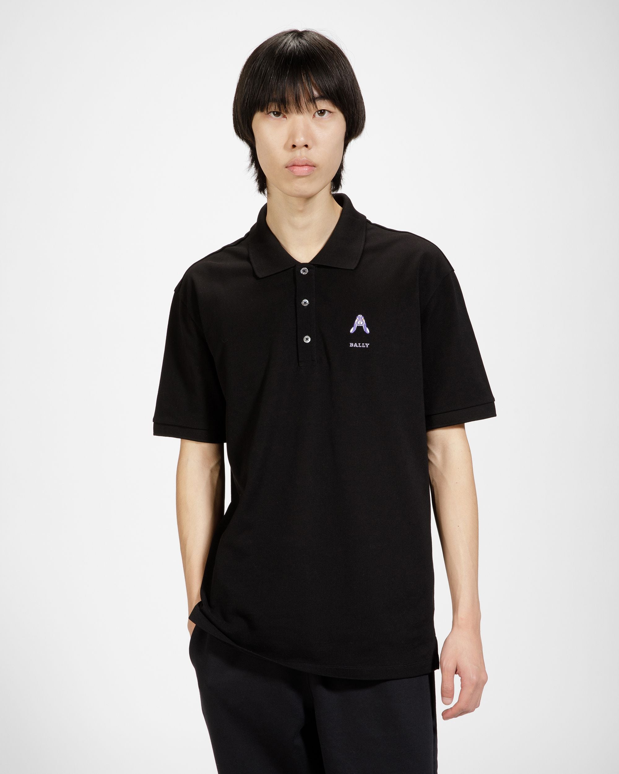 Rabbit Logo Polo Shirt - Men's - Bally - 06