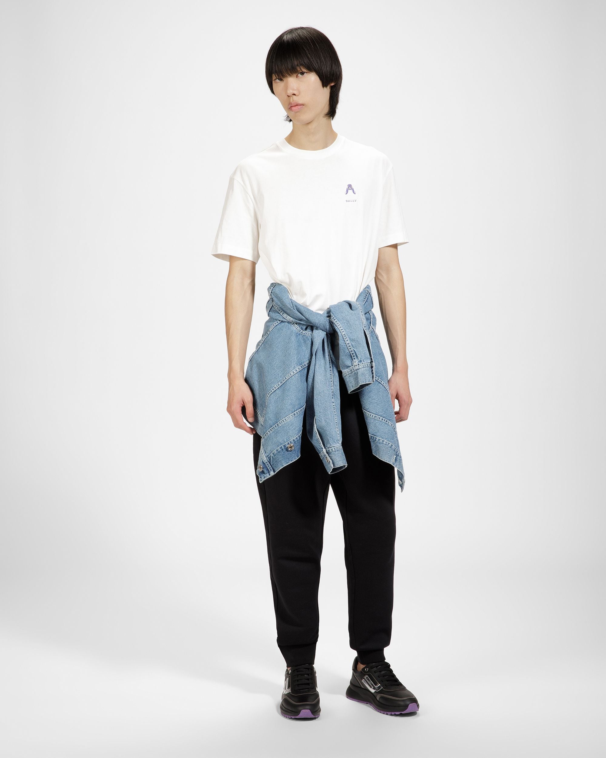Embroidered Rabbit Logo T-Shirt - Men's - Bally - 04