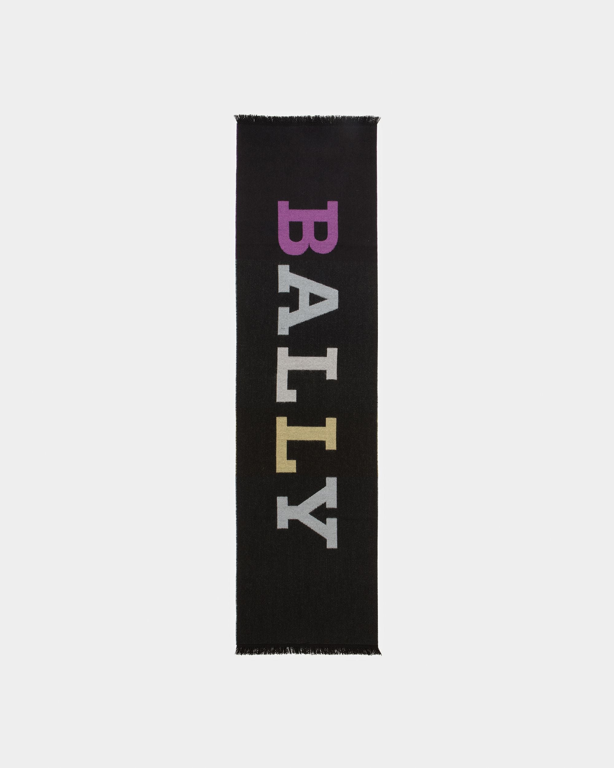 Soft Wool Mix Scarf - Men's - Bally - 01