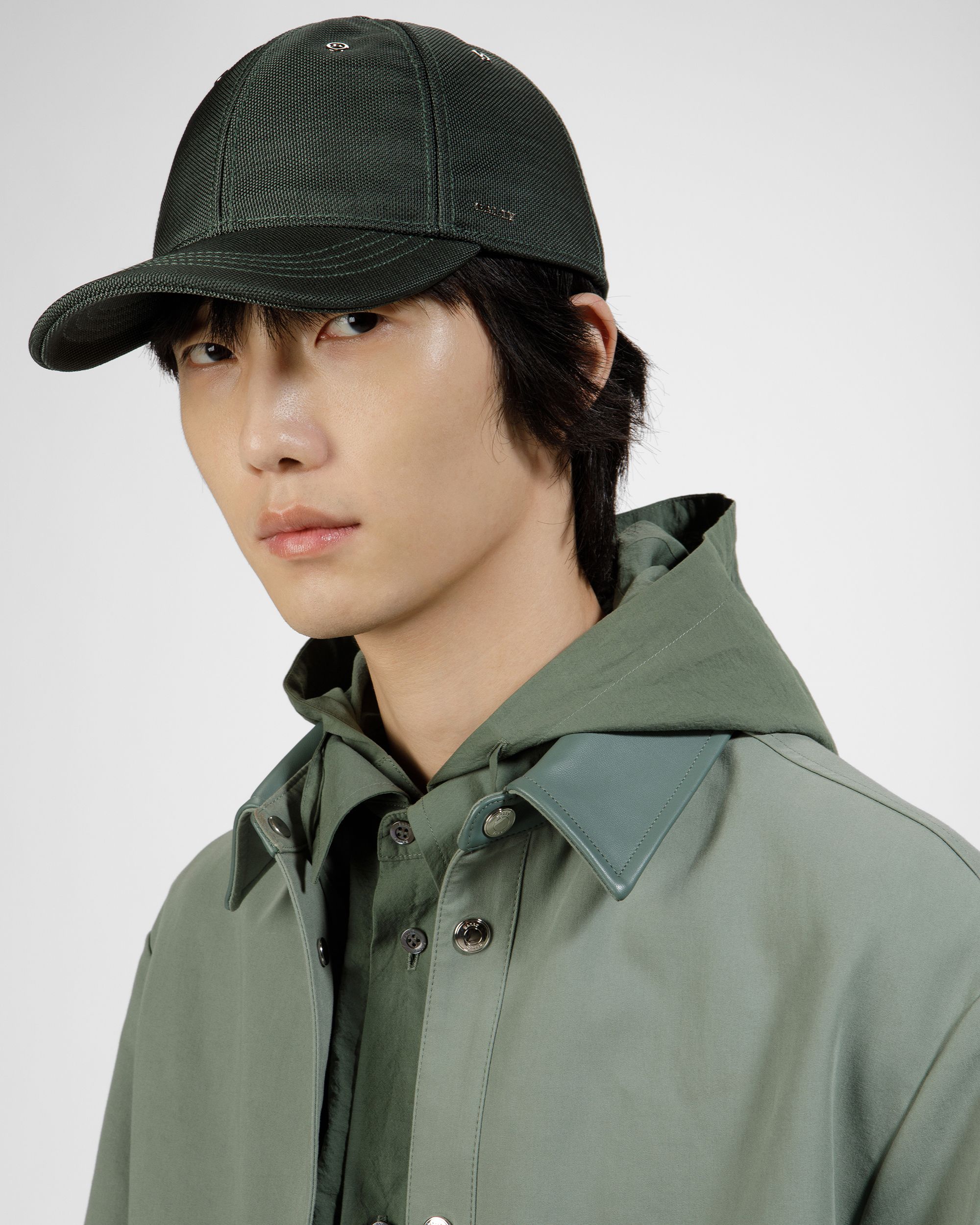 Cotton Baseball Cap In Sage - Men's - Bally - 05