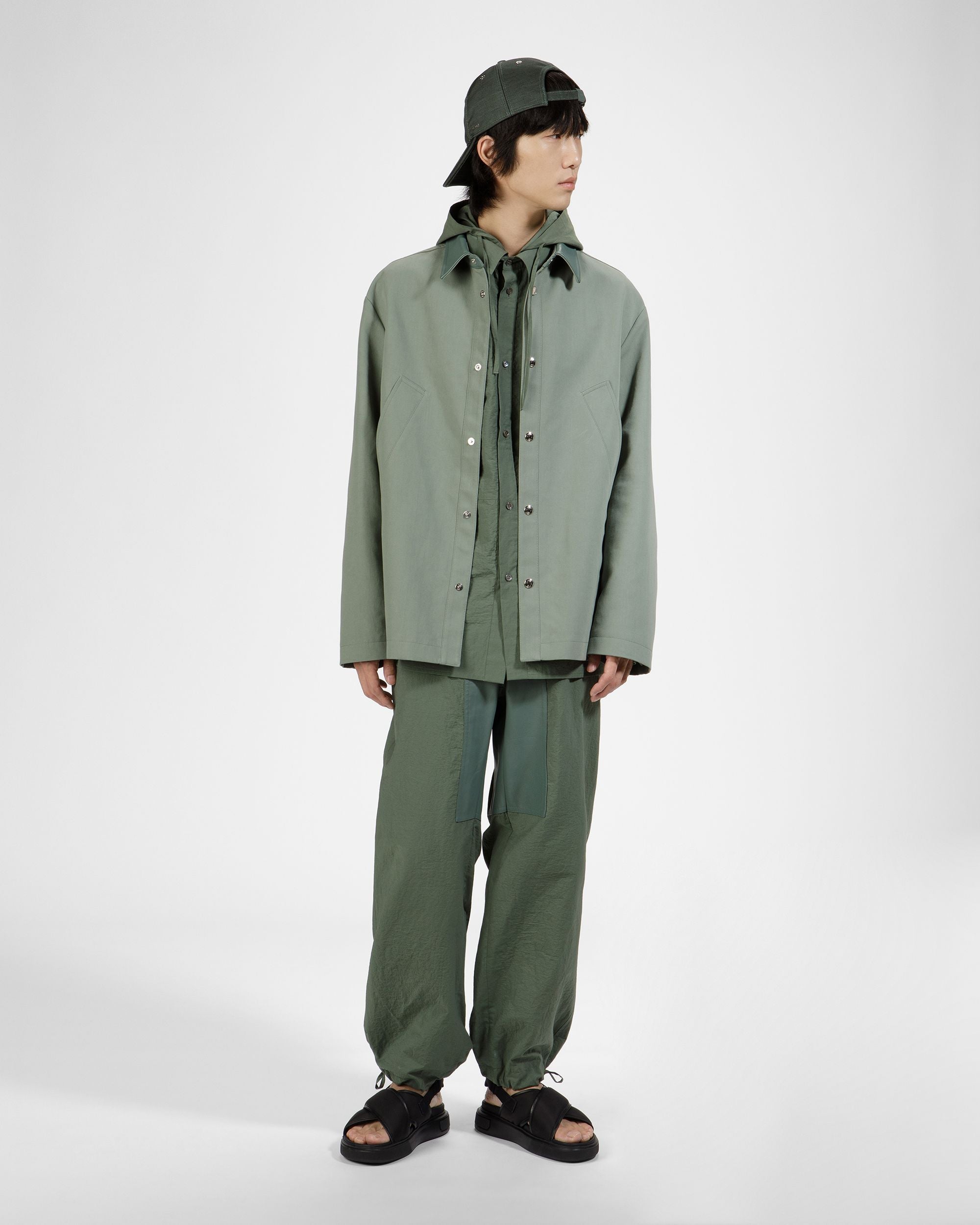 Cotton Baseball Cap In Sage - Men's - Bally - 06