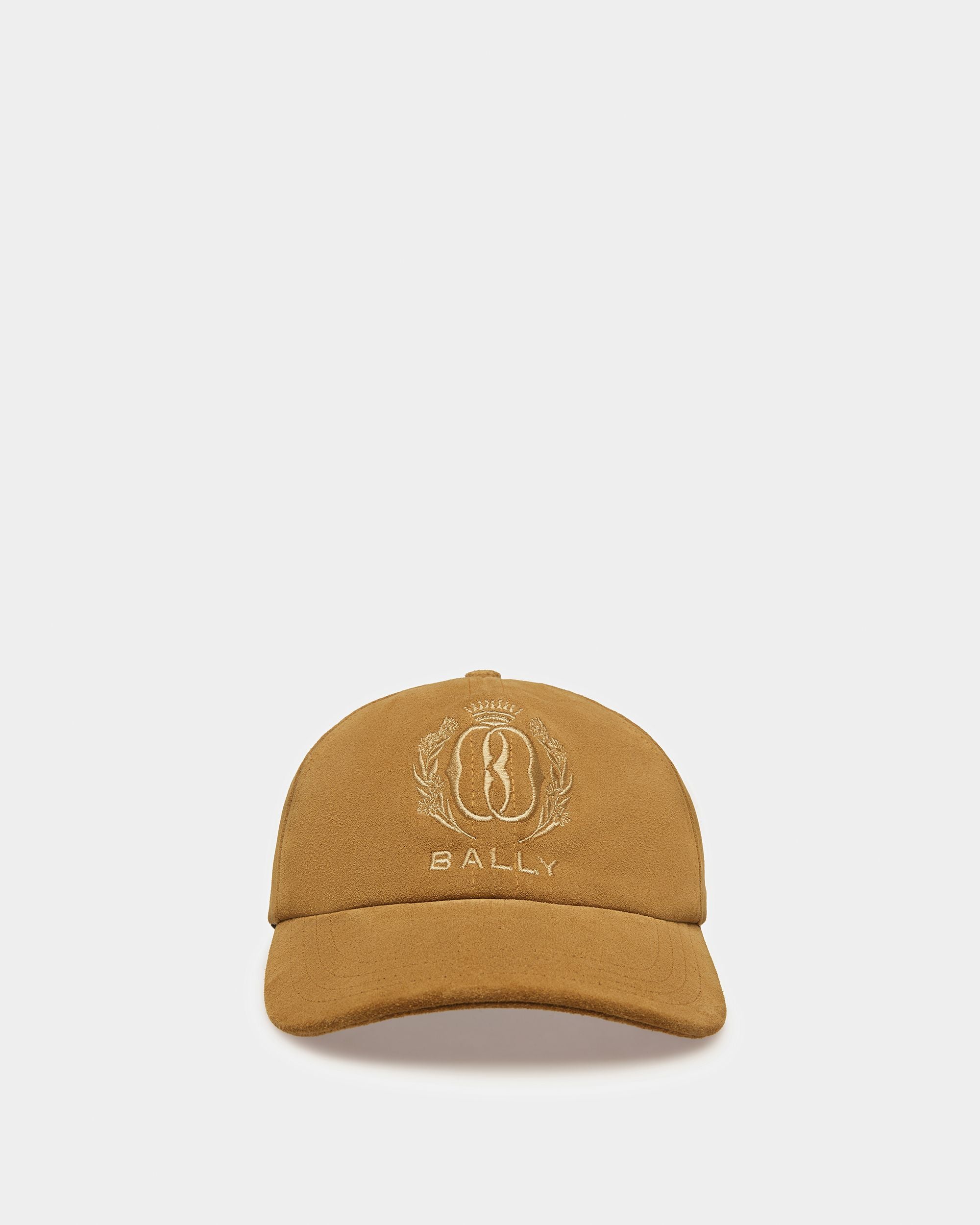 Embroidered Baseball Hat In Desert Leather - Men's - Bally - 01