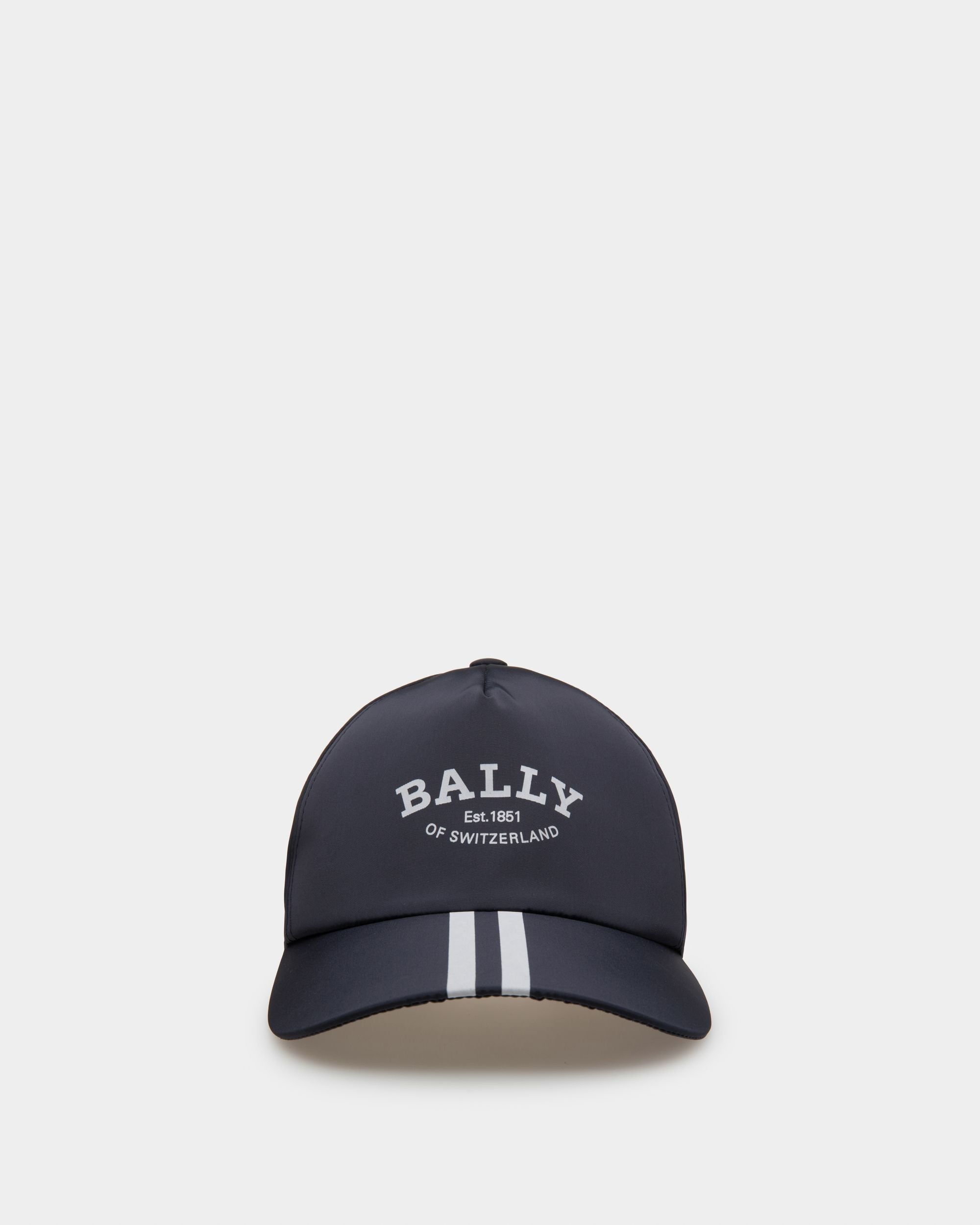 Nylon Baseball Cap In Navy - Men's - Bally - 01