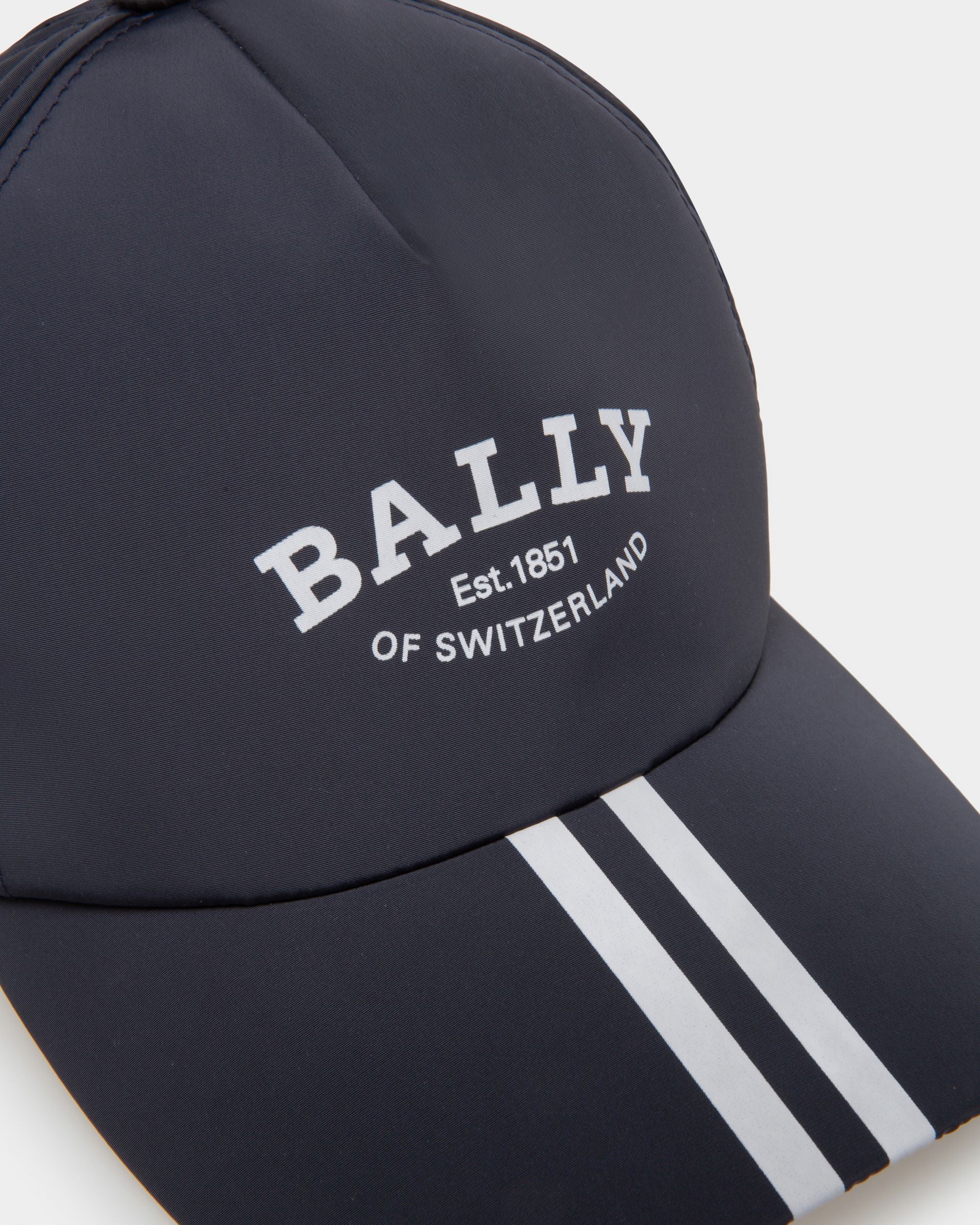 Nylon Baseball Cap In Navy - Men's - Bally - 03