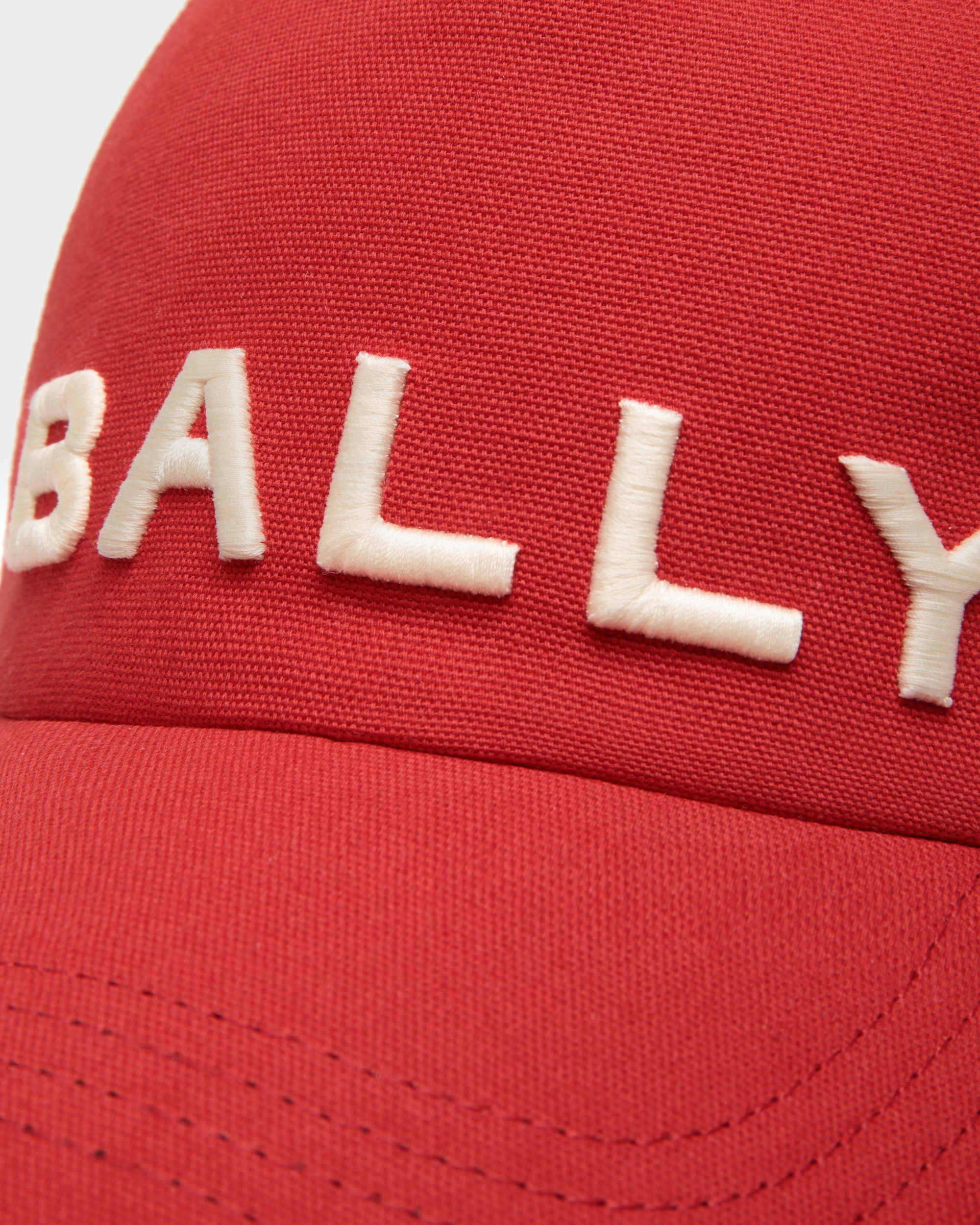 Baseball Hat In Red Cotton - Men's - Bally - 04