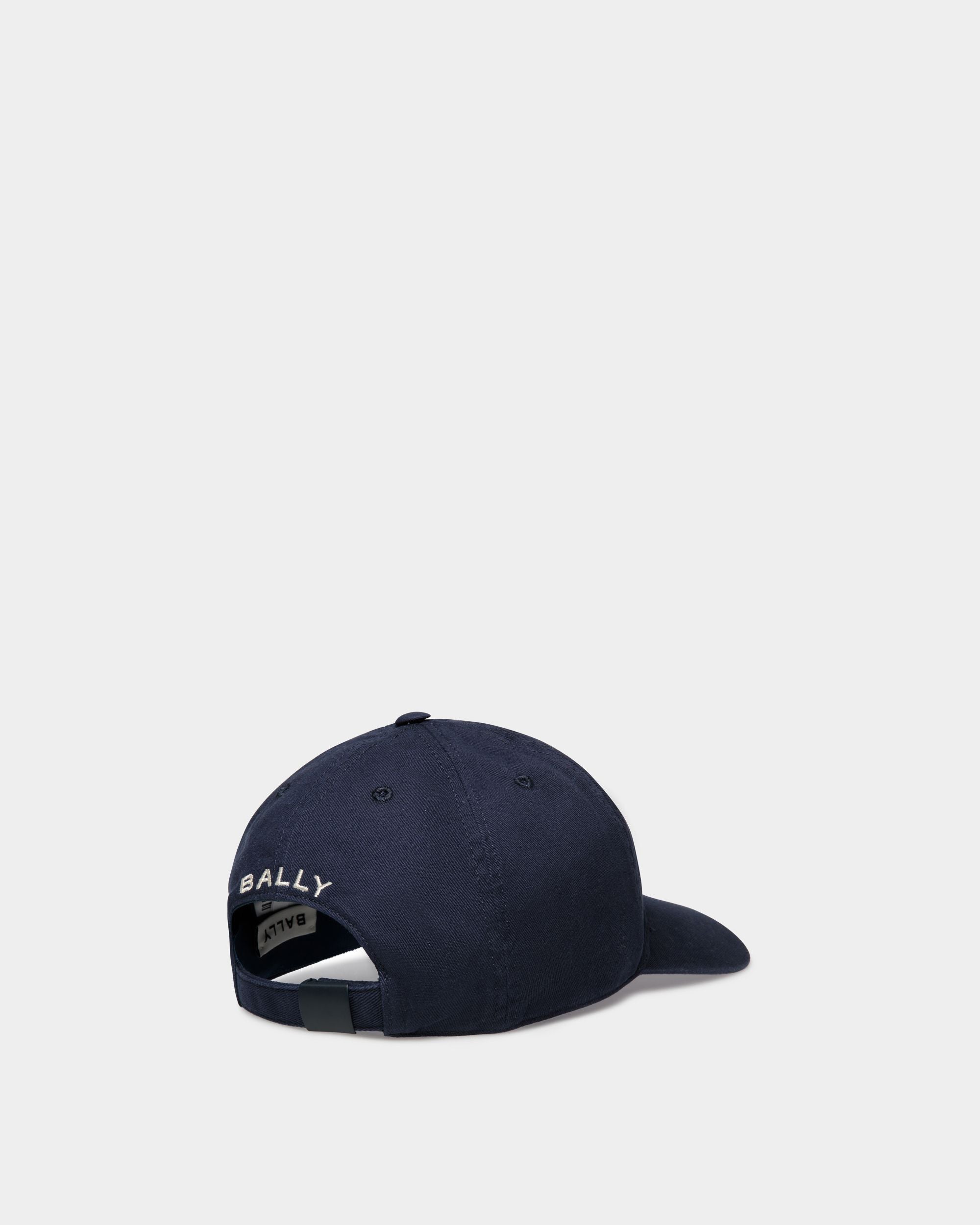 Baseball Hat in Navy Blue Cotton - Men's - Bally - 03