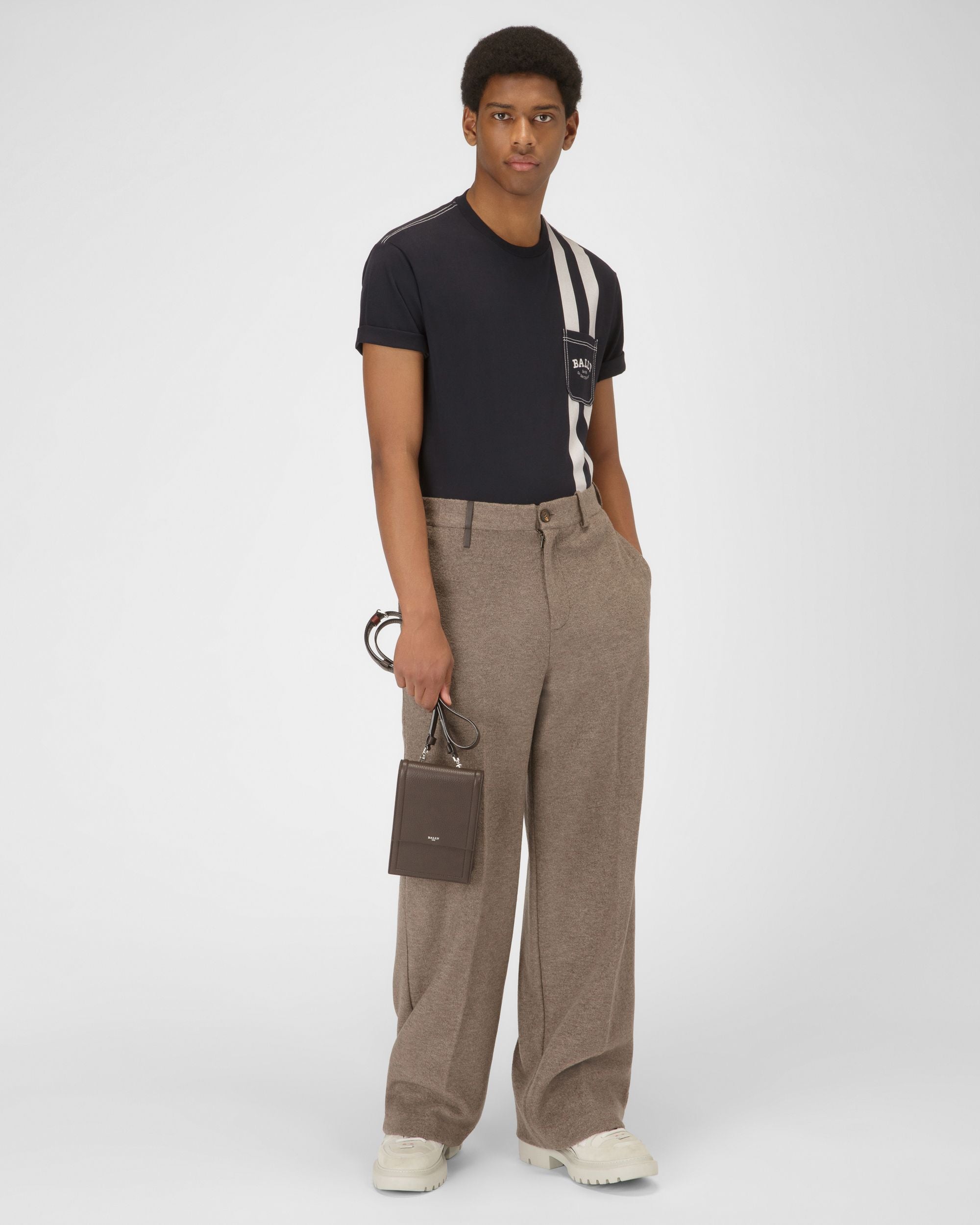 Cotton T-Shirt In Black - Men's - Bally - 04