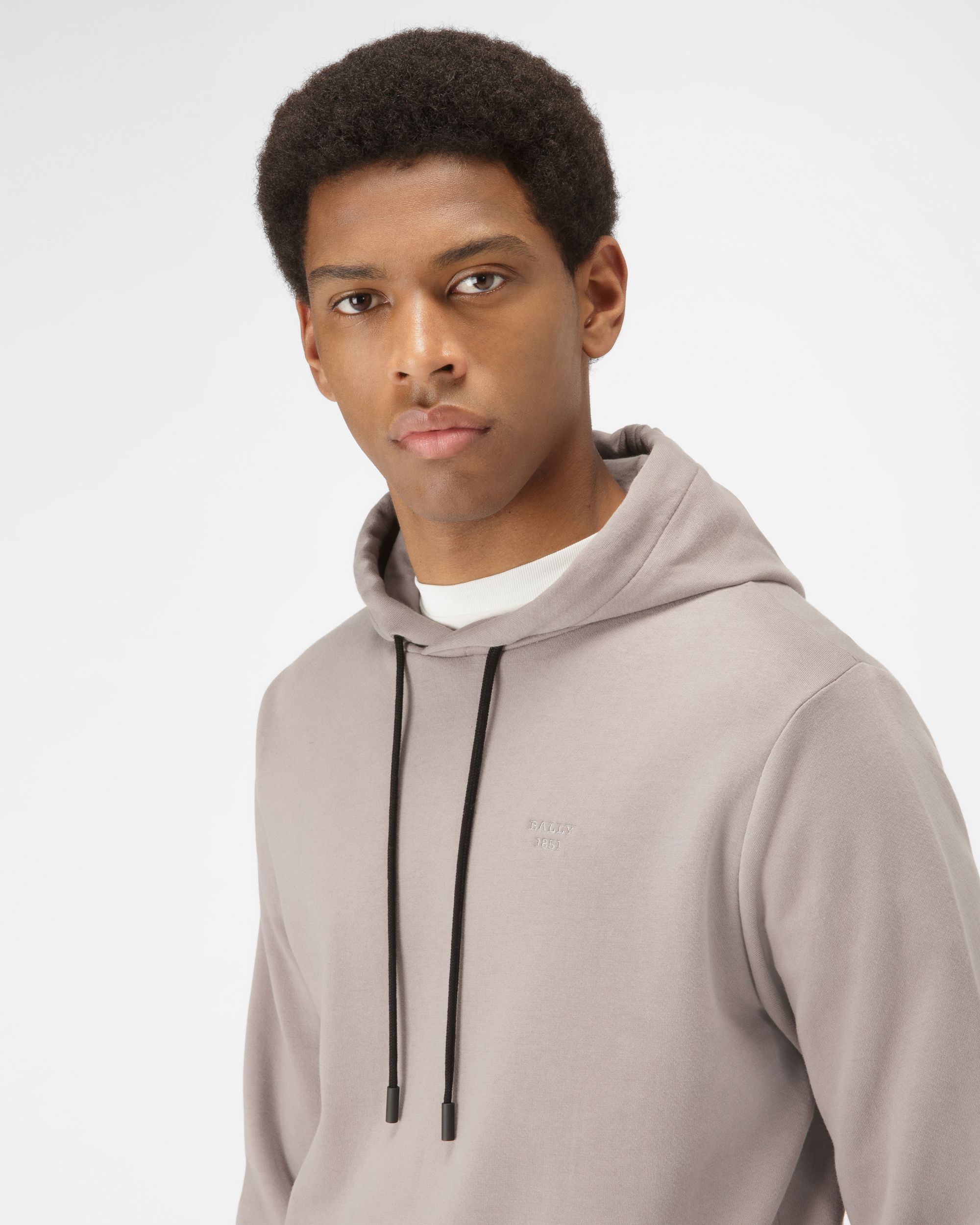 Organic Cotton Mix Sweatshirt In Grey - Men's - Bally - 02