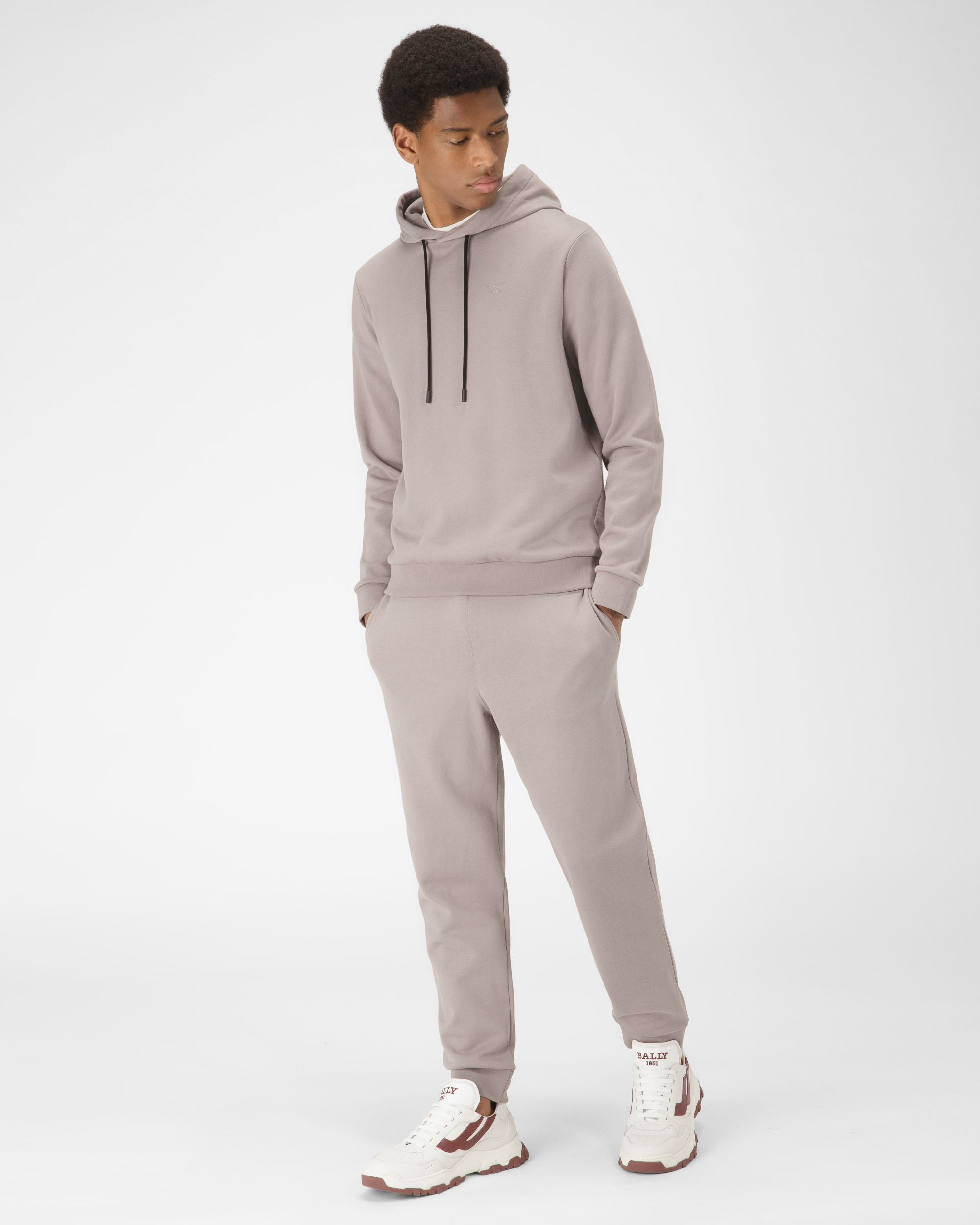 Organic Cotton Mix Sweatshirt In Grey - Men's - Bally - 05