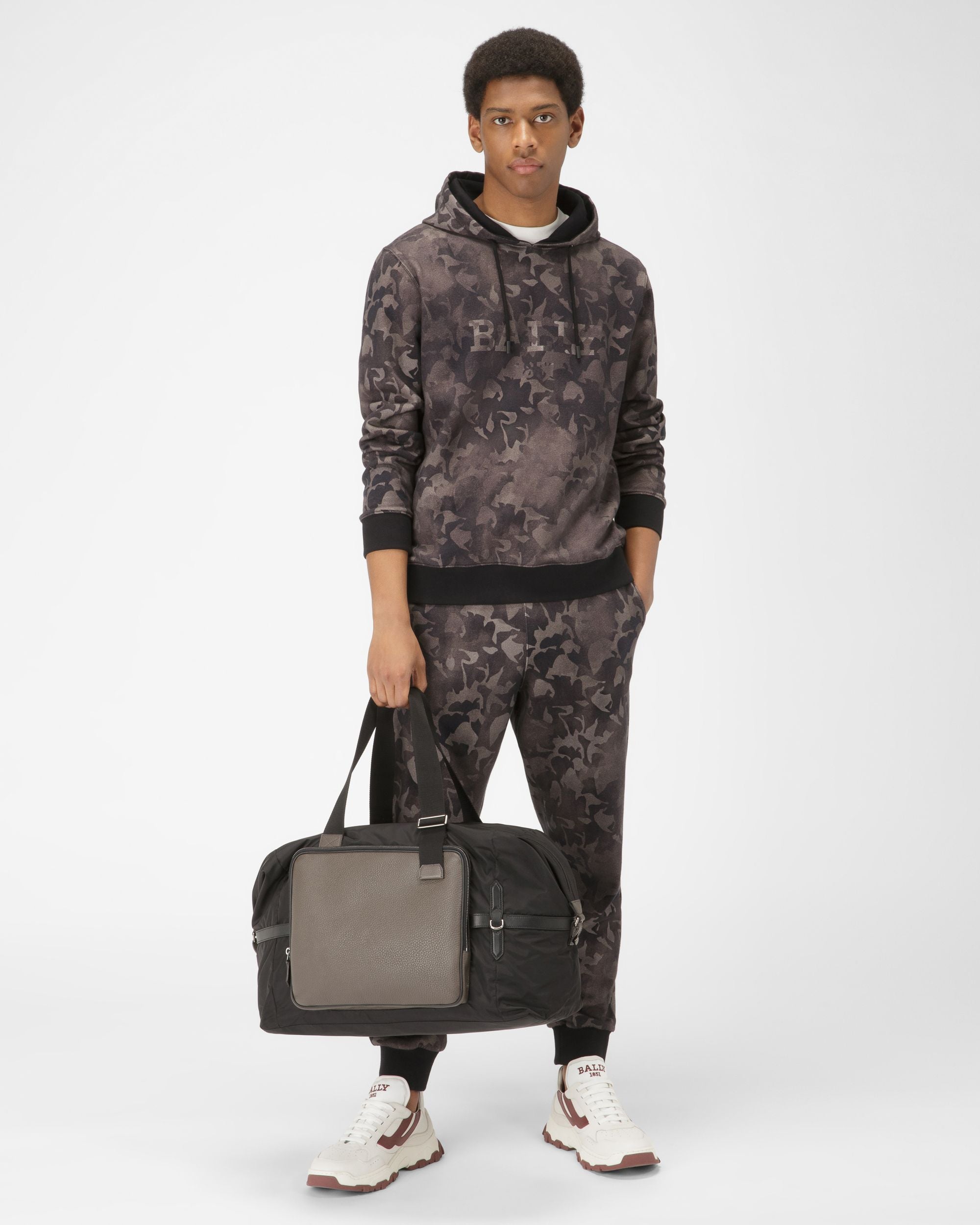Organic Cotton Sweatshirt In Black - Men's - Bally - 05