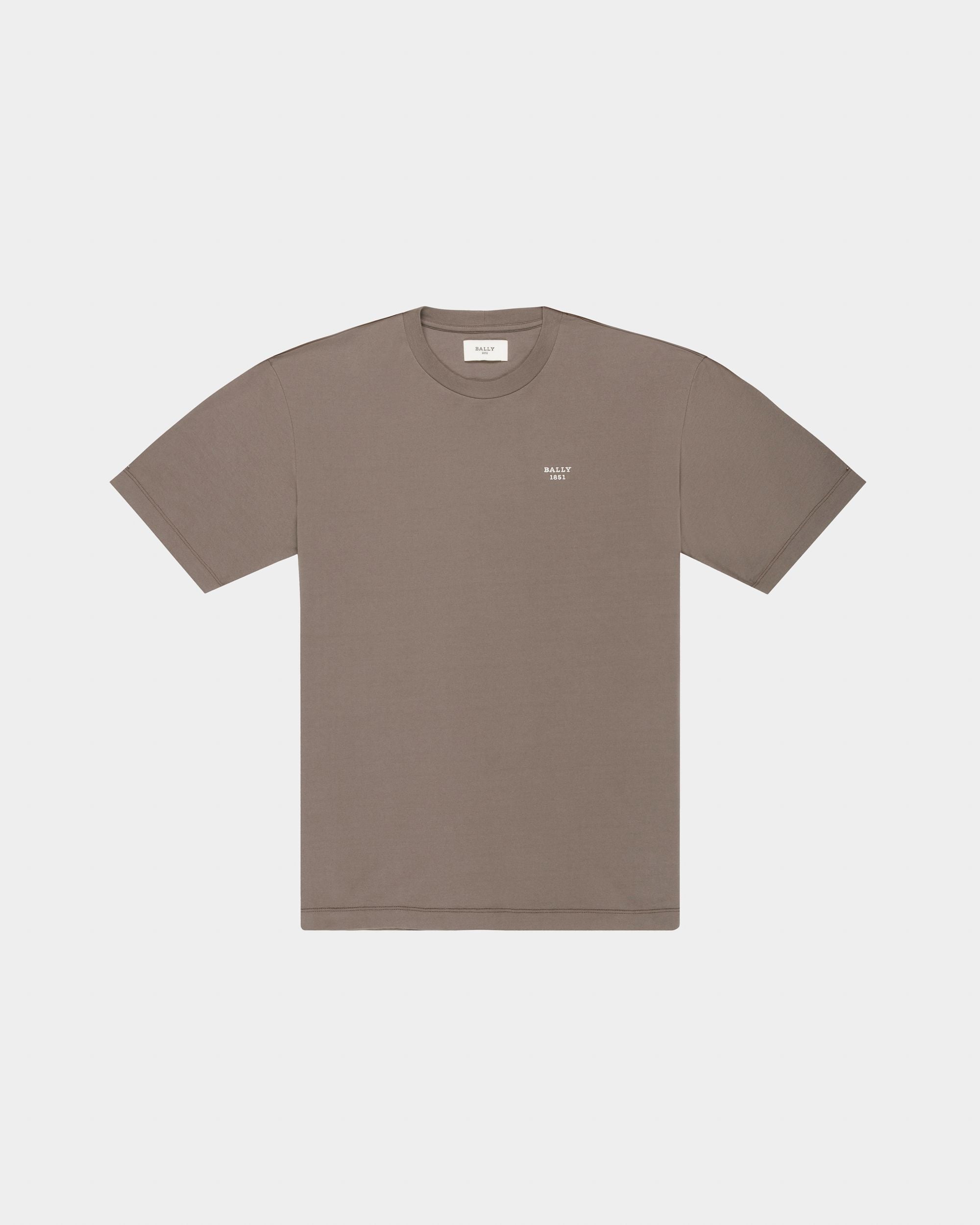 Organic Cotton T-Shirt In Green - Men's - Bally - 04