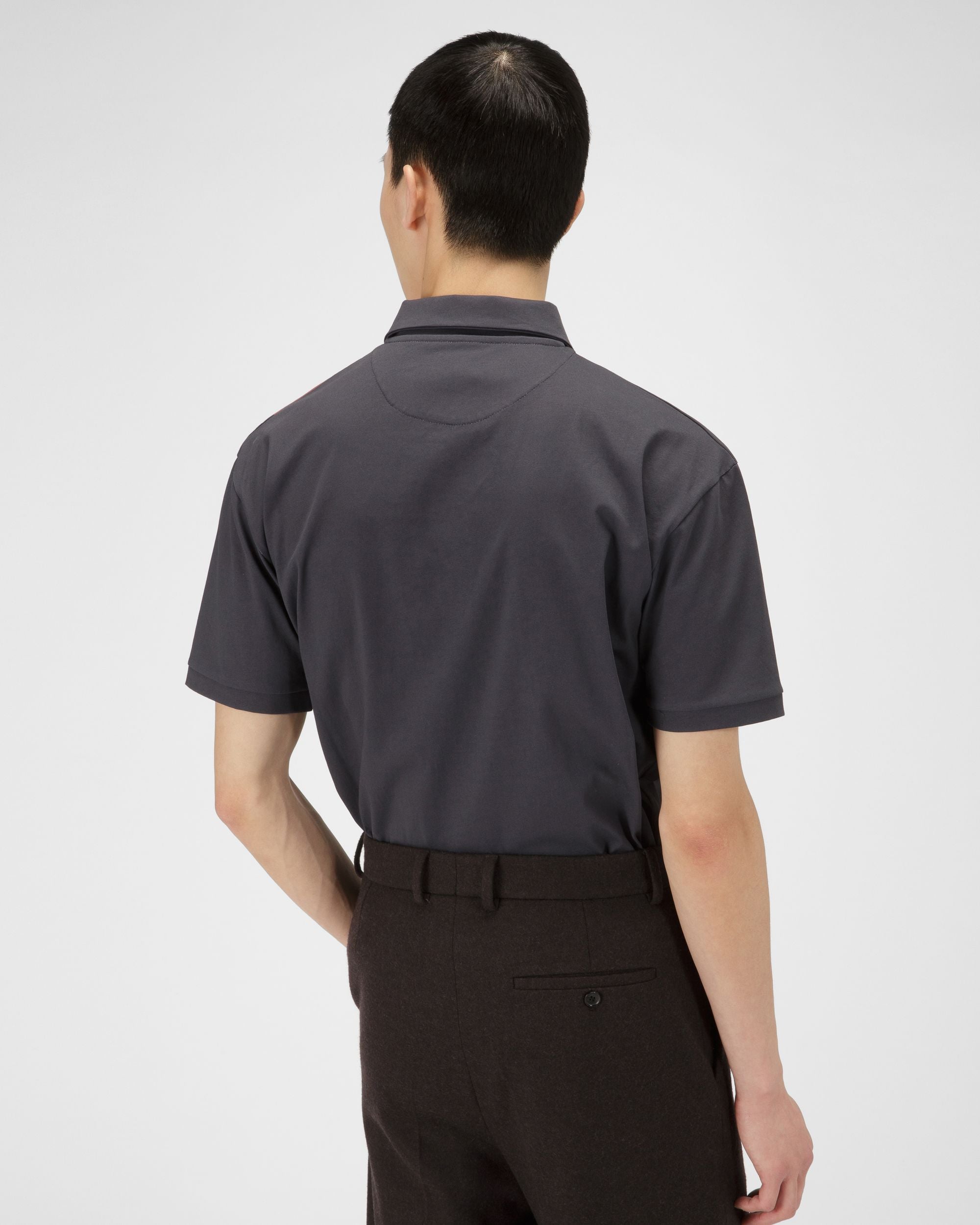 Cotton Polo Shirt In Navy - Men's - Bally - 03