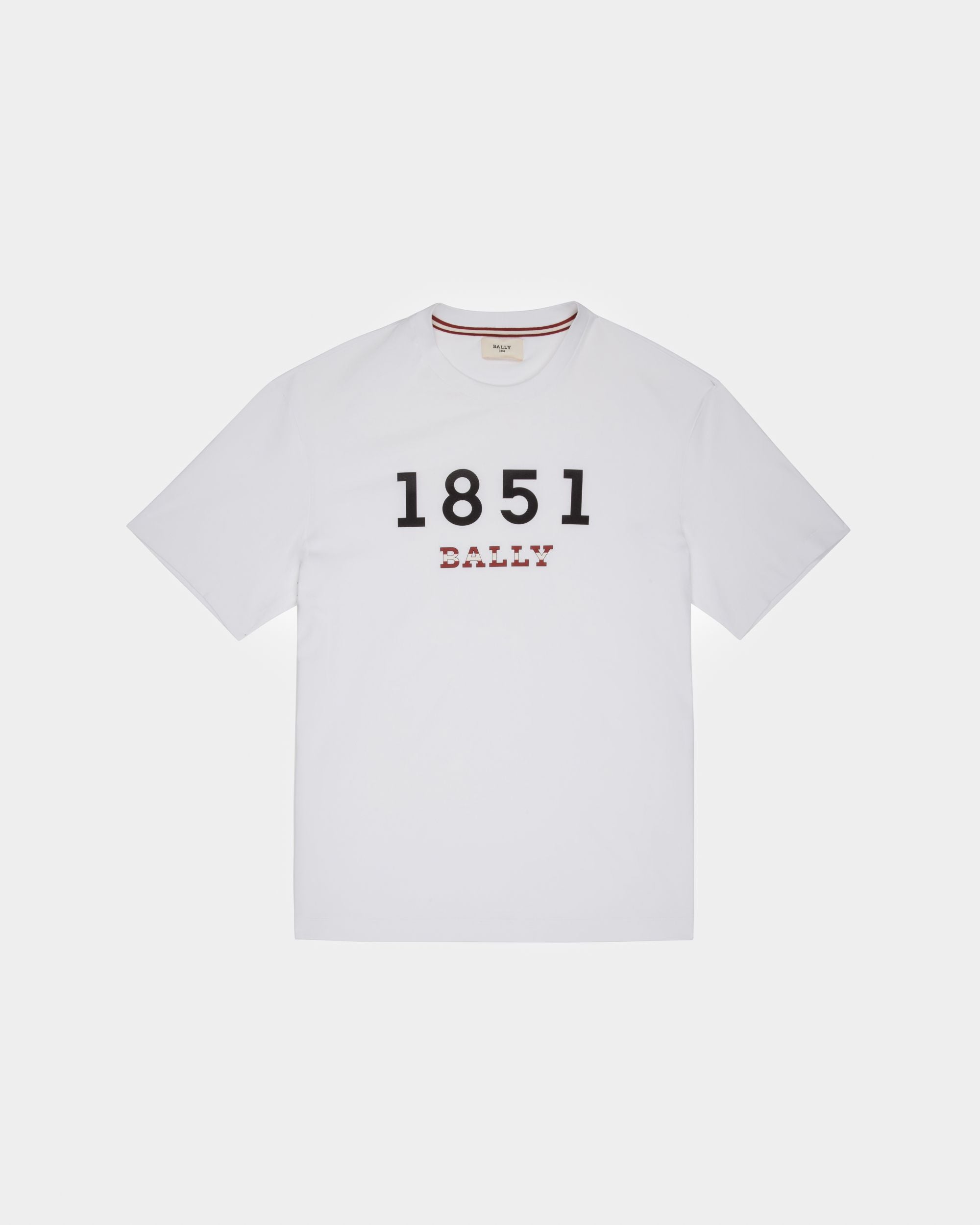 Cotton T-Shirt In White - Men's - Bally - 01