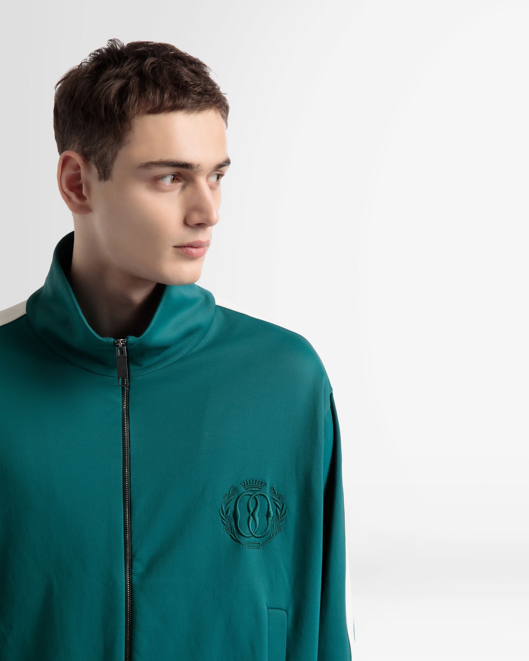 Sports Jacket In Green Cotton Mix - Men's - Bally - 03