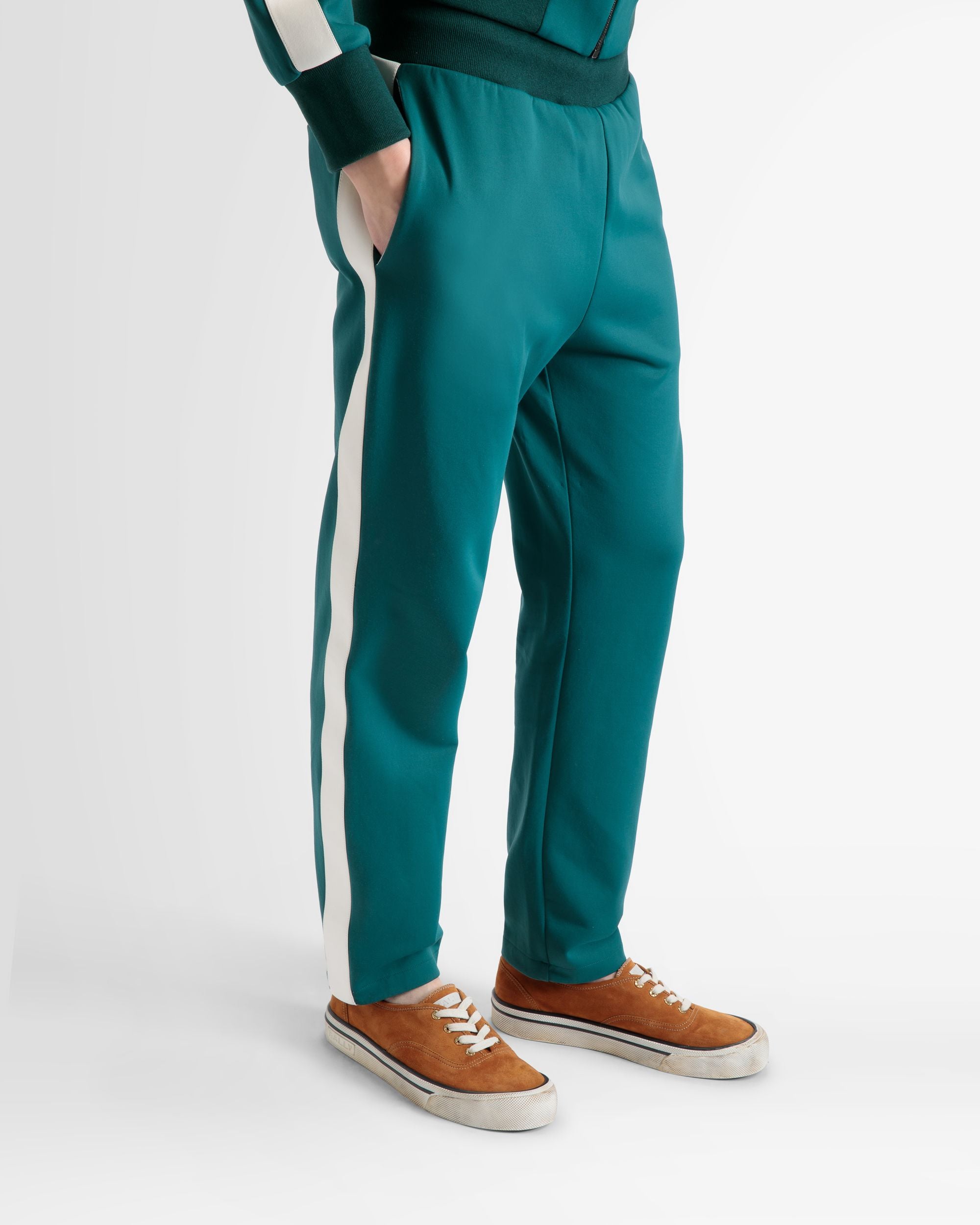 Sports Pants In Green Cotton Mix - Men's - Bally - 03