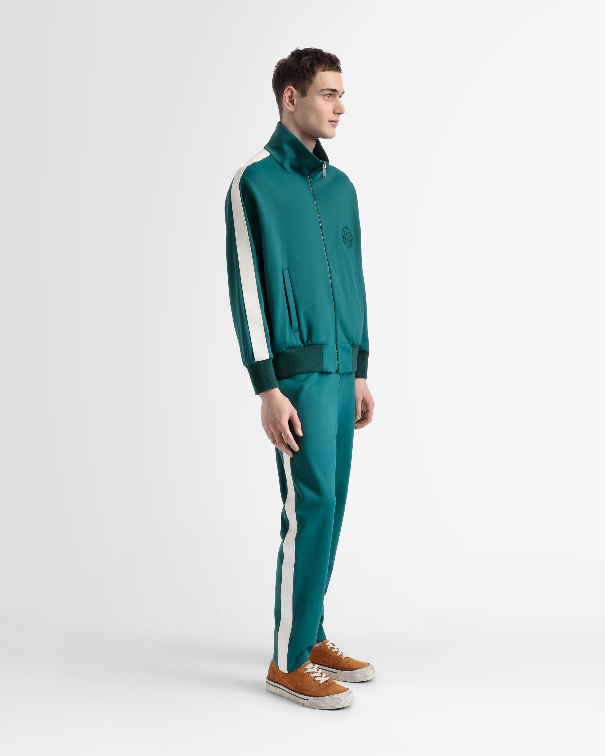 Sports Pants In Green Cotton Mix - Men's - Bally - 05