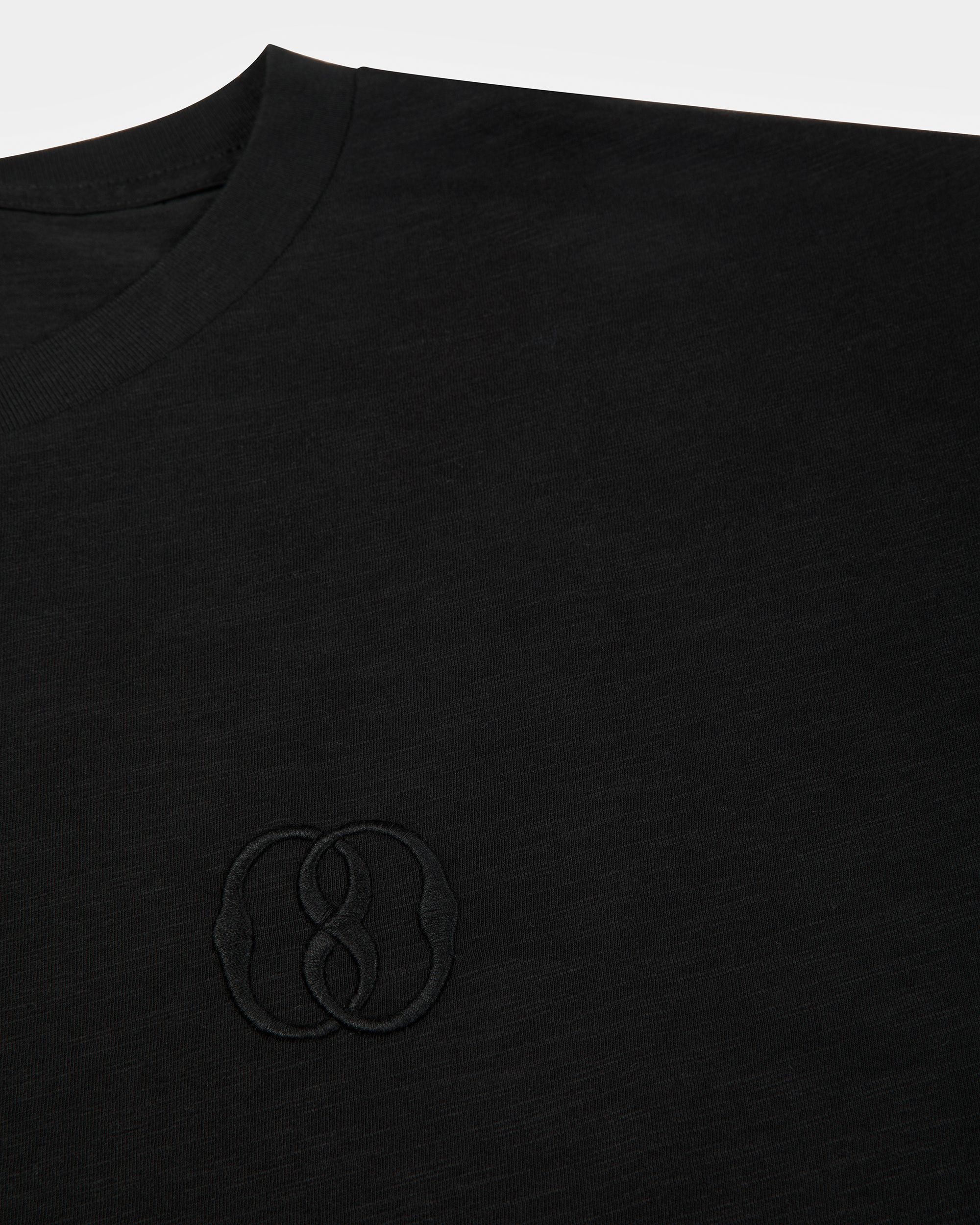 Cotton Embroidered T-Shirt In Black - Men's - Bally - 02
