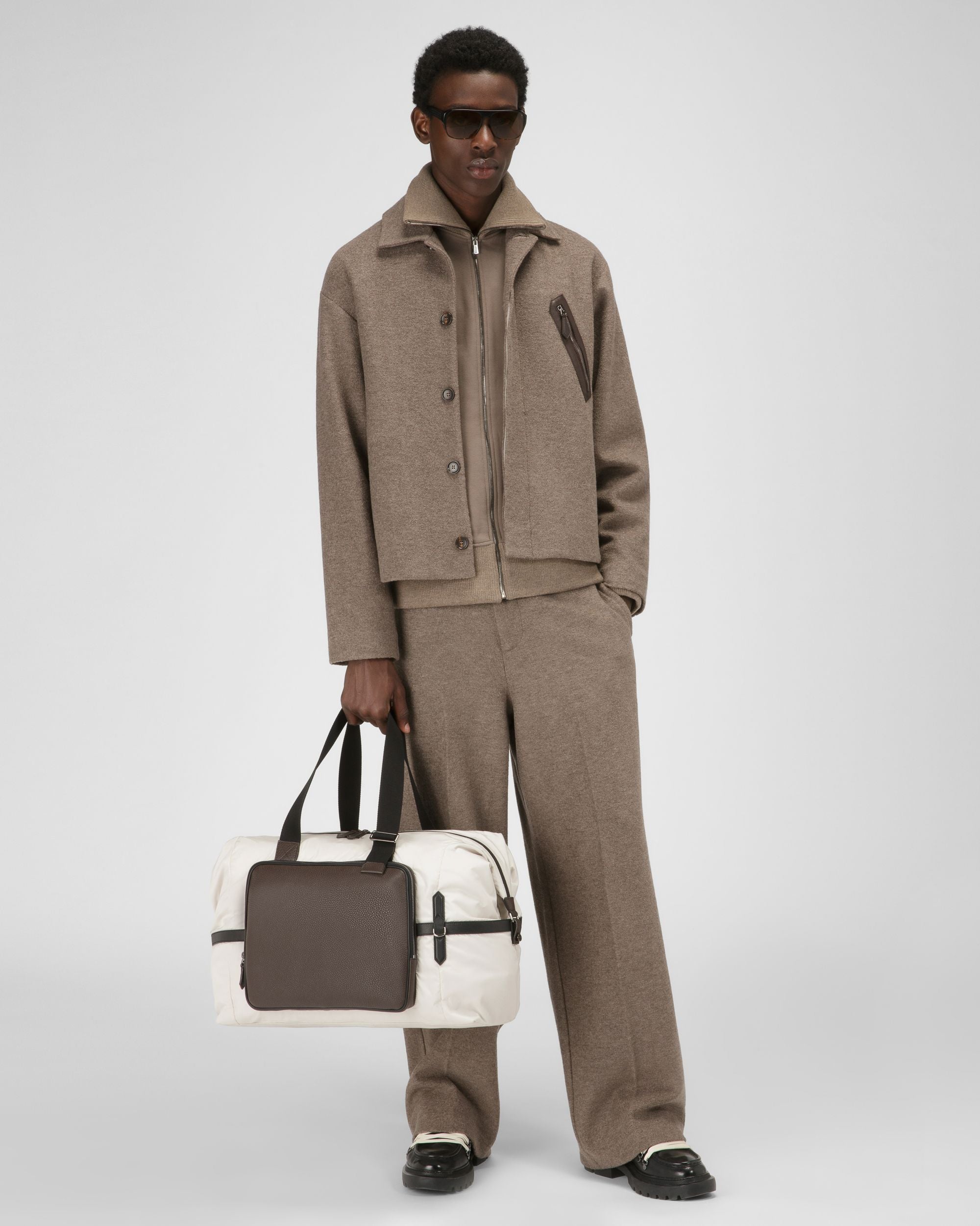 Organic Cotton Mix Sweatshirt In Taupe - Men's - Bally - 05