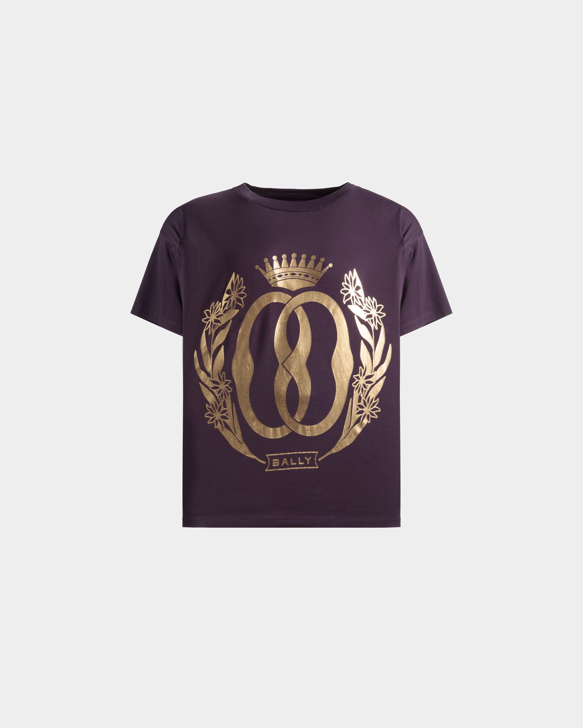 Foiled T-Shirt In Orchid Cotton - Men's - Bally - 01