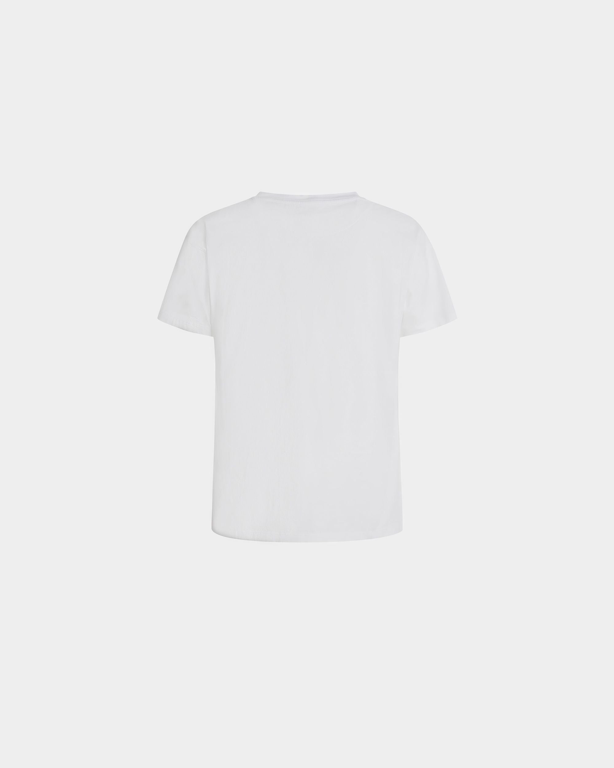 Train Motif T-Shirt In White Cotton - Men's - Bally - 07