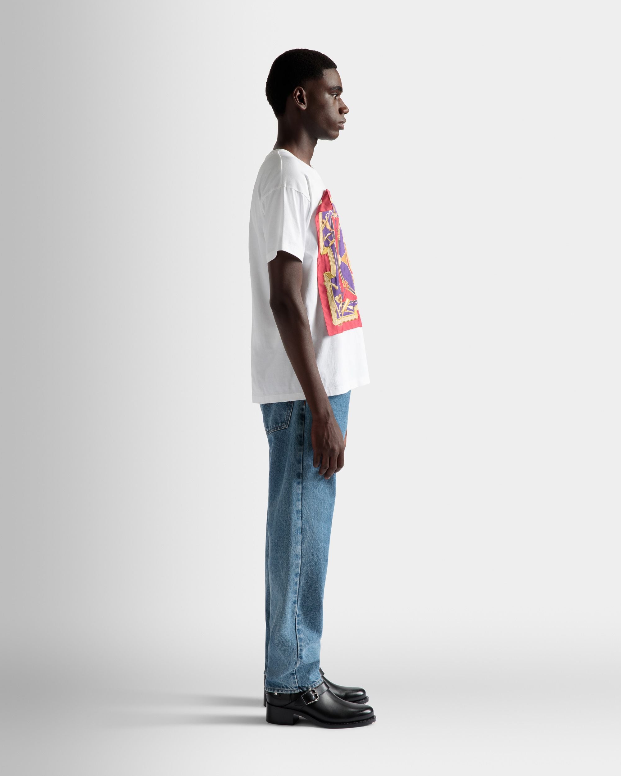 Printed T-Shirt In White Cotton - Men's - Bally - 05