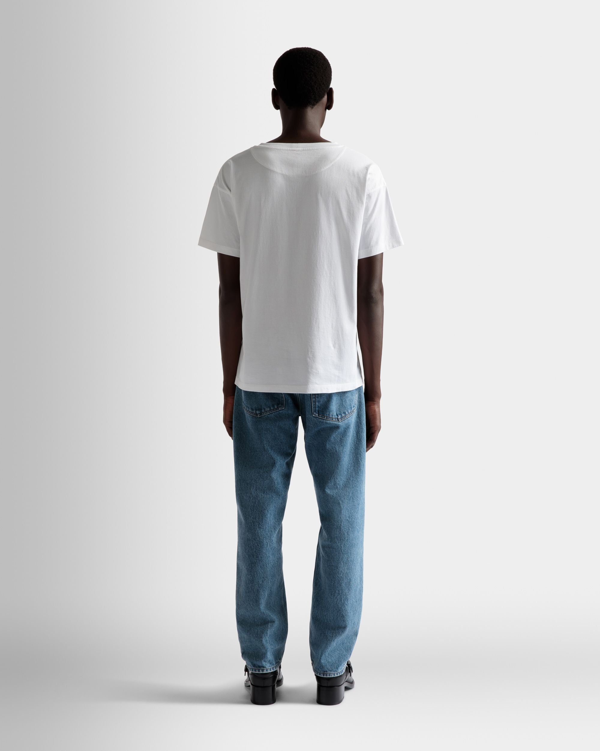 Printed T-Shirt In White Cotton - Men's - Bally - 06