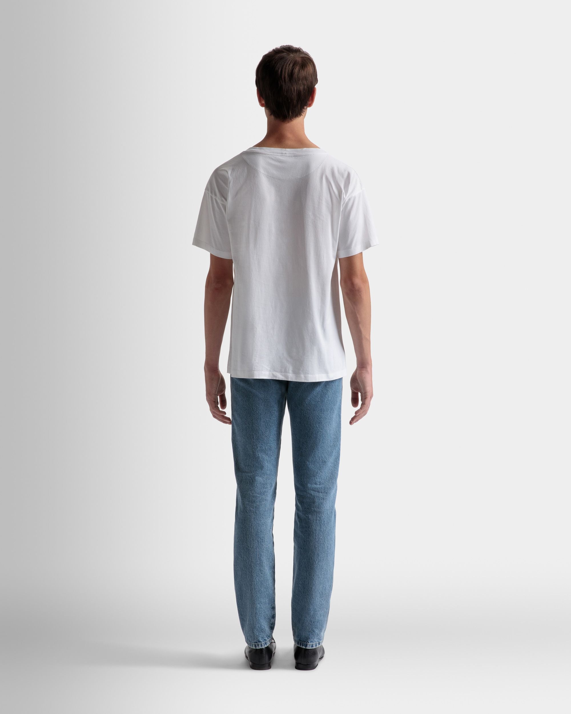 Printed T-Shirt In White Cotton - Men's - Bally - 06