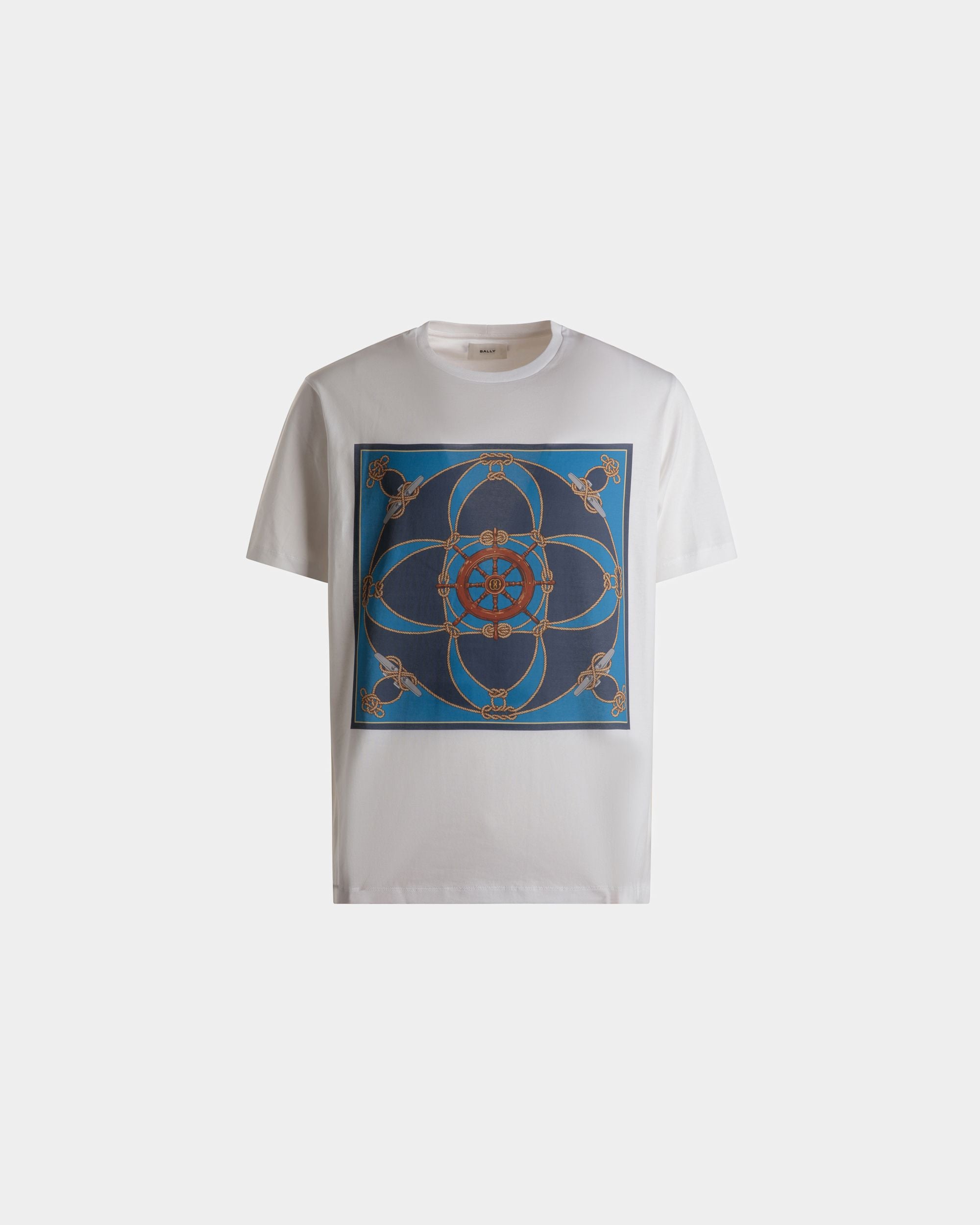 T-Shirt in White Cotton - Men's - Bally - 01