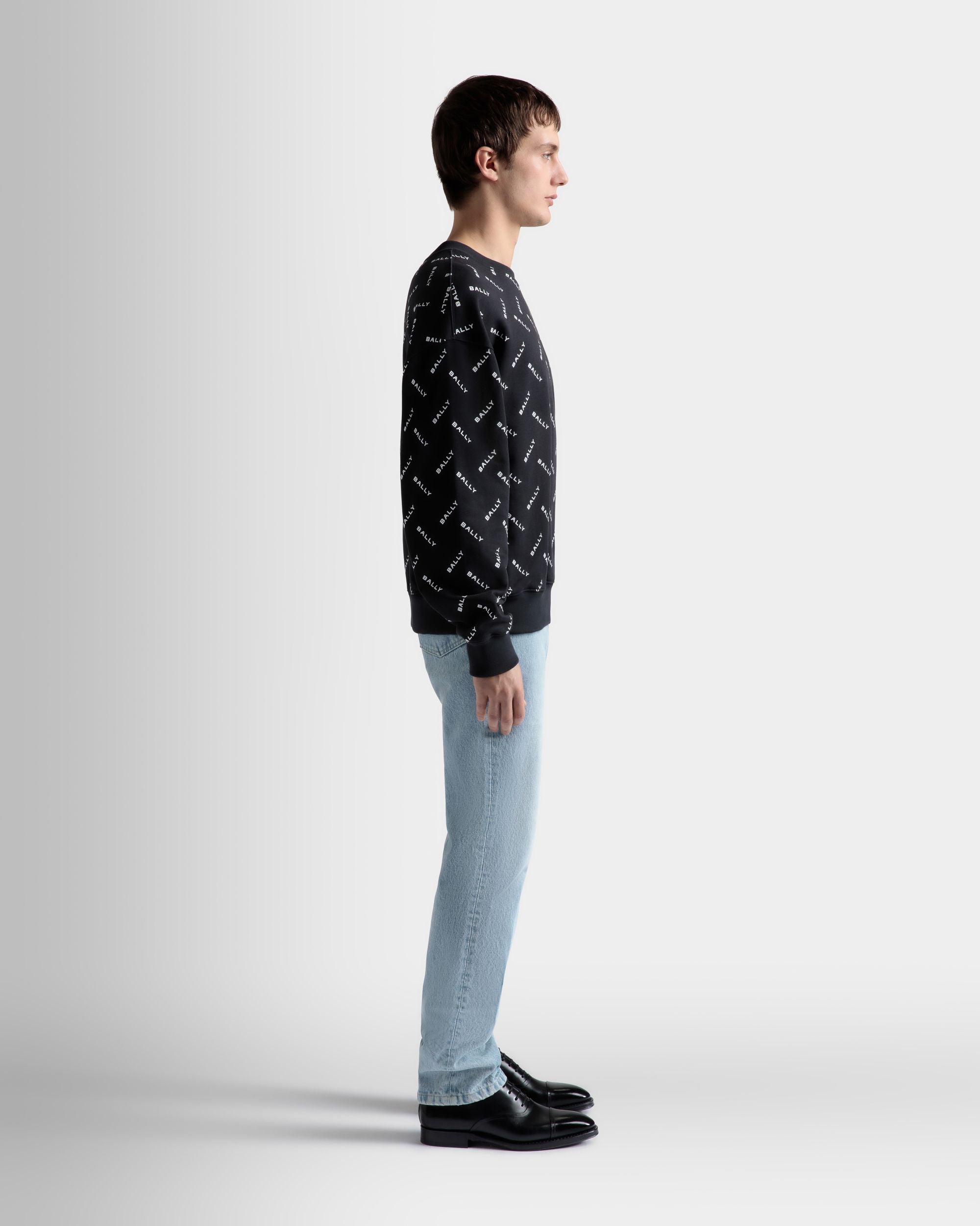 Sweatshirt In Dark Blue Cotton - Men's - Bally - 05