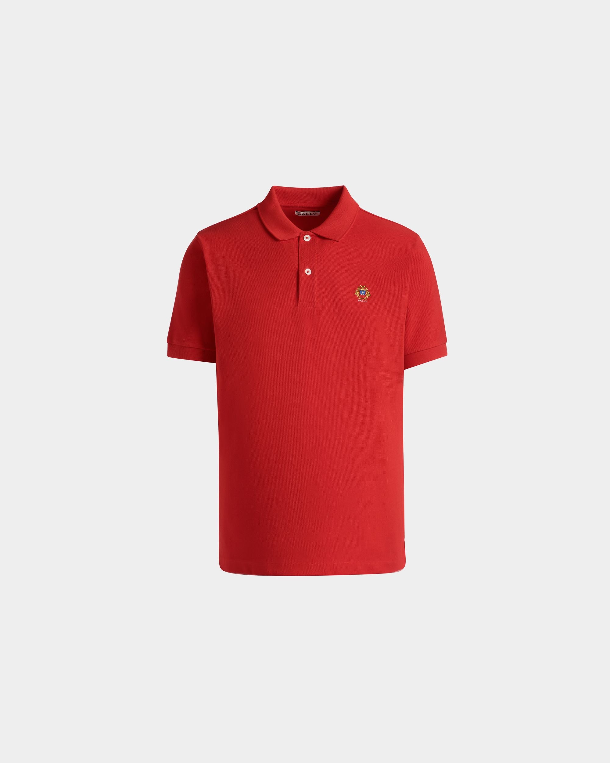 Polo Shirt in Red Cotton - Men's - Bally - 01
