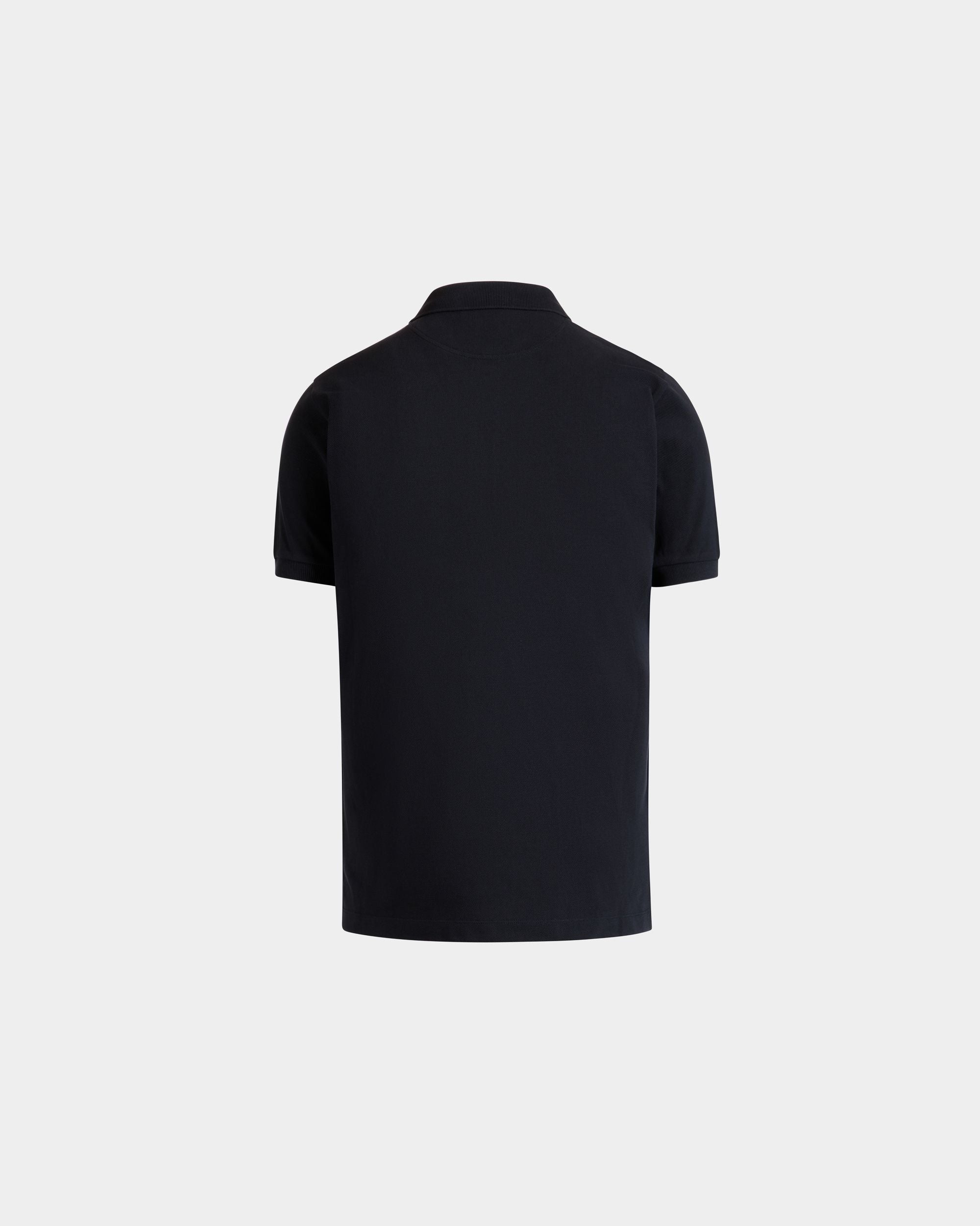Polo Shirt in Navy Blue Cotton - Men's - Bally - 07