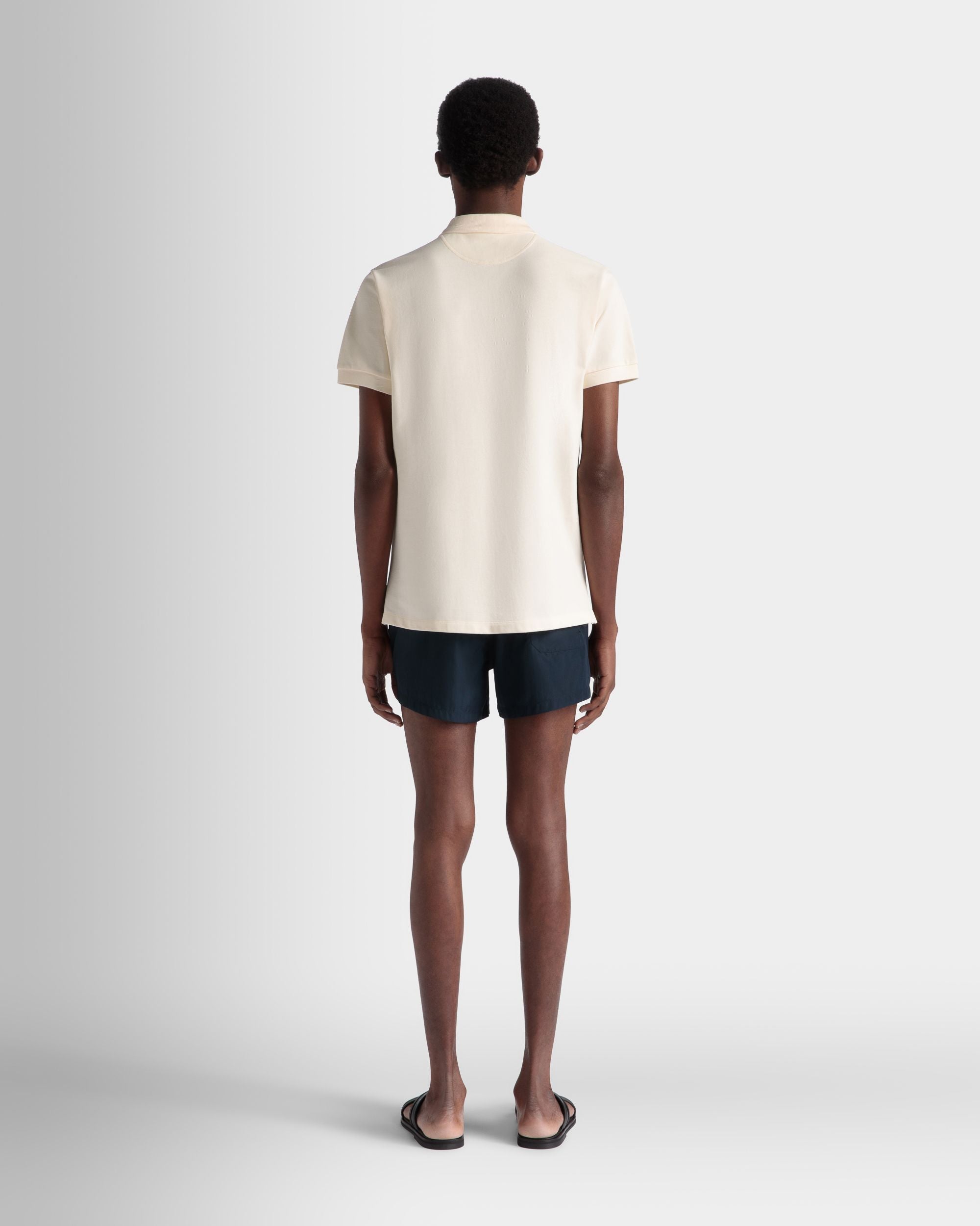 Summer Capsule Swimwear In Navy Blue Technical Popeline - Men's - Bally - 07