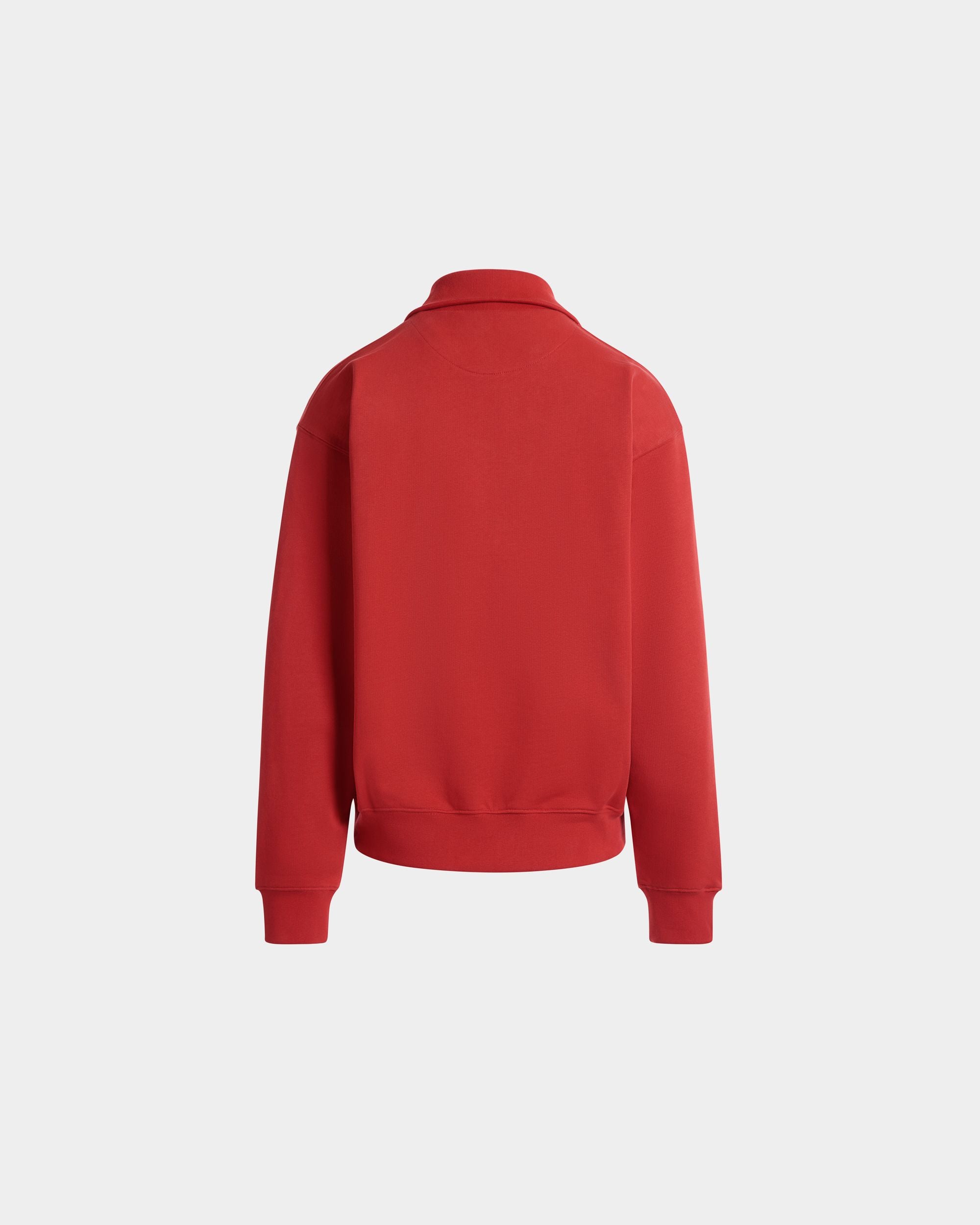 Half Zip Sweatshirt in Red Cotton - Men's - Bally - 07