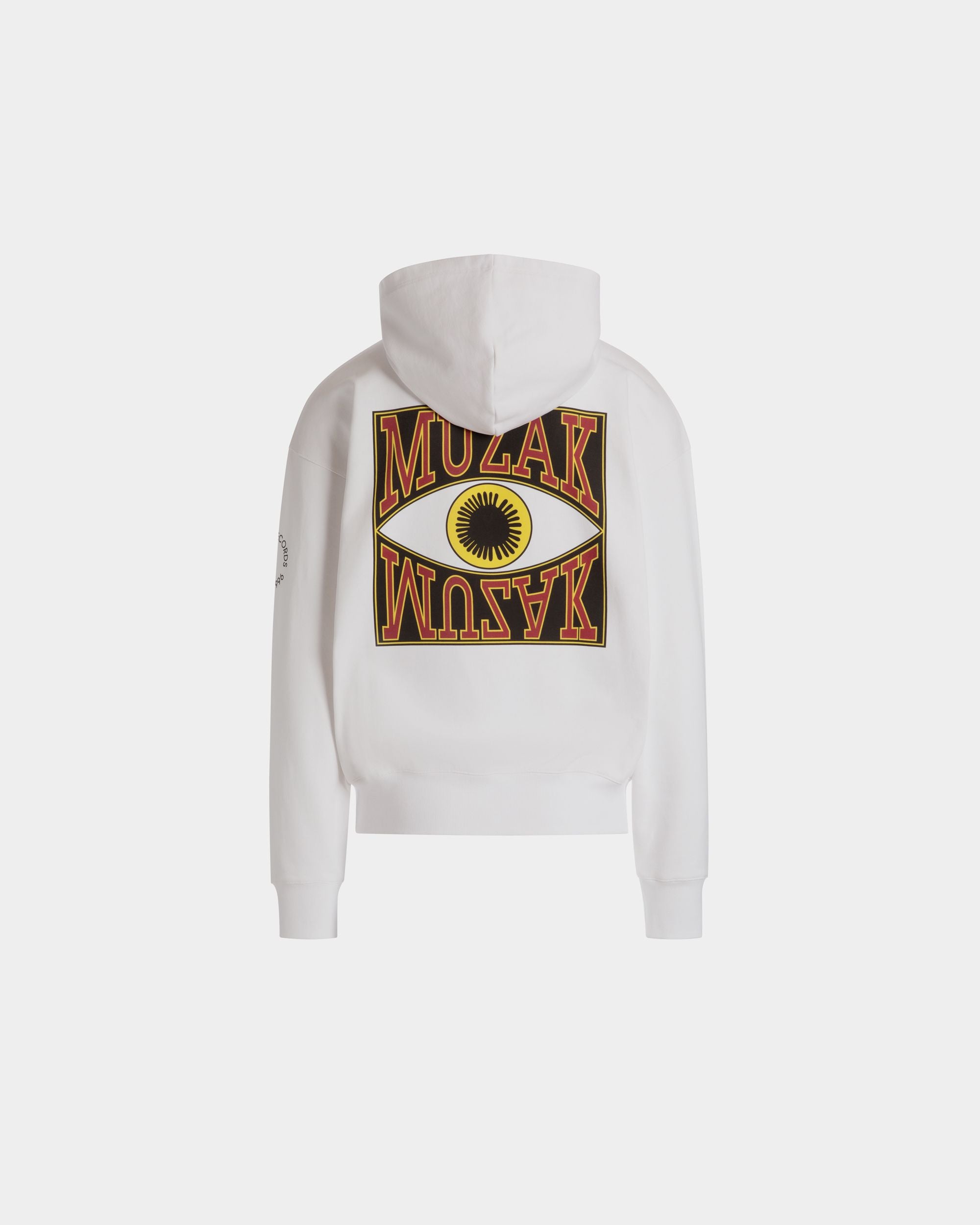DJ Leo Mas x Bally Hoodie in White Cotton with a Muzak Print - Men's - Bally - 07