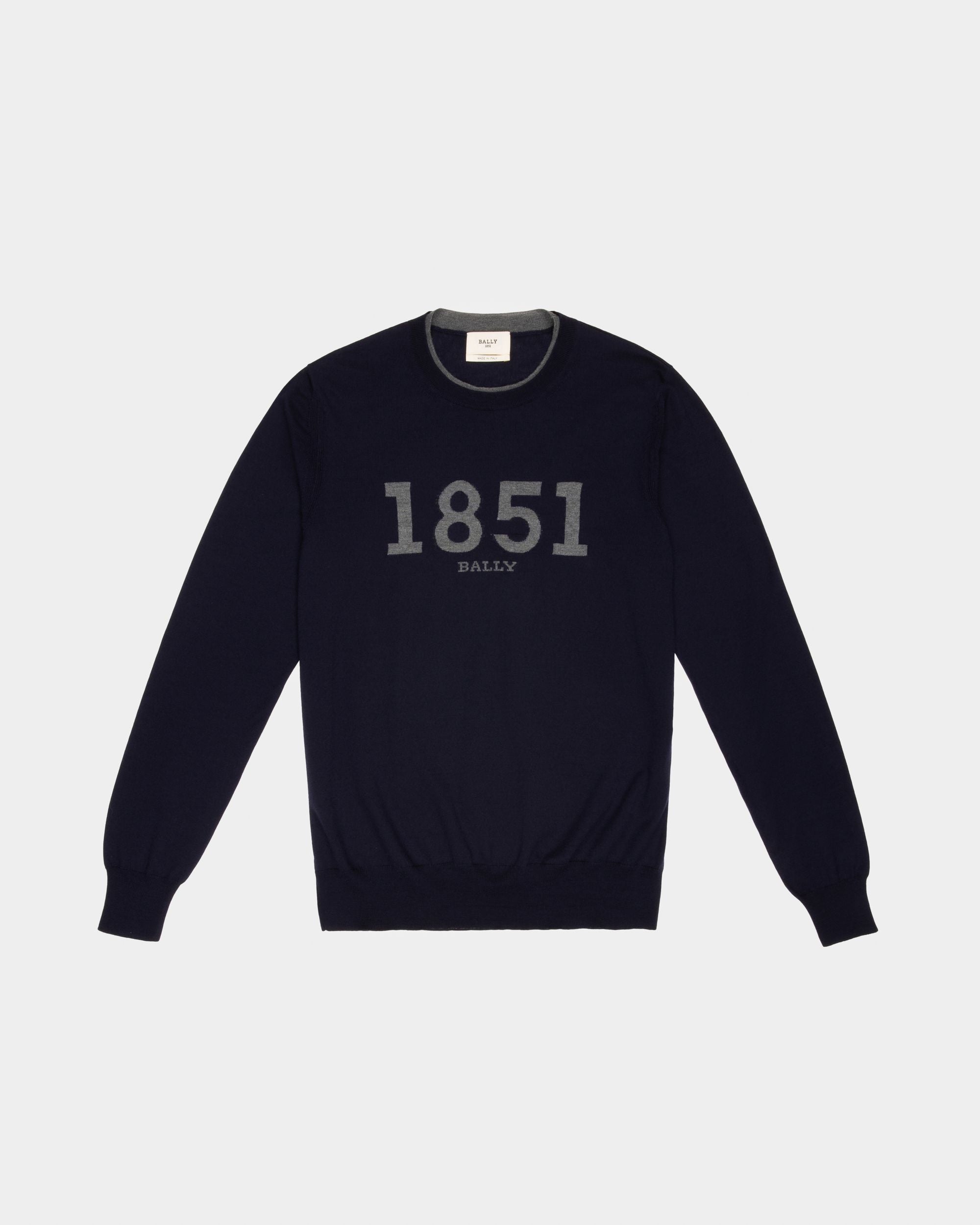 Wool Knitwear In Navy - Men's - Bally - 01