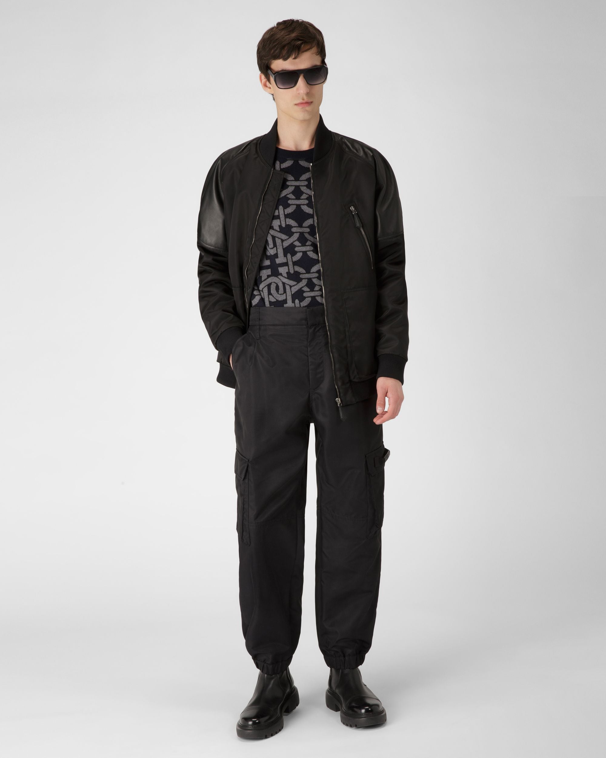 Wool Crewneck In Navy - Men's - Bally - 05