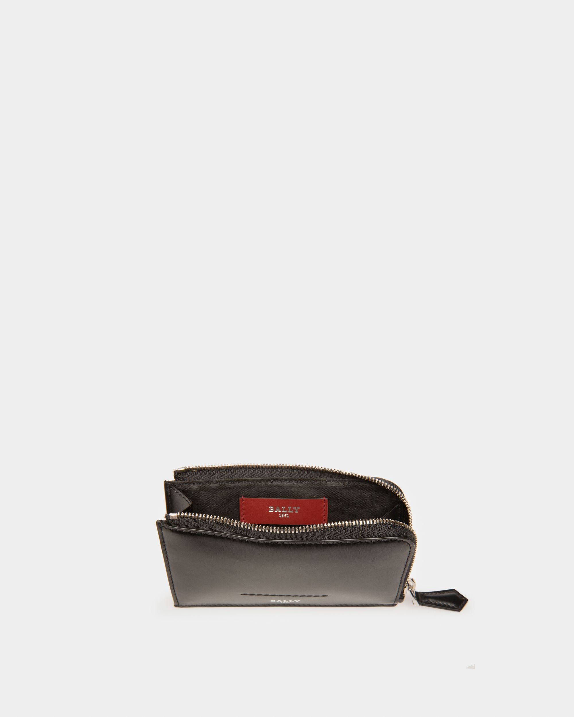 Scord Leather Card Holder In Black - Men's - Bally - 03