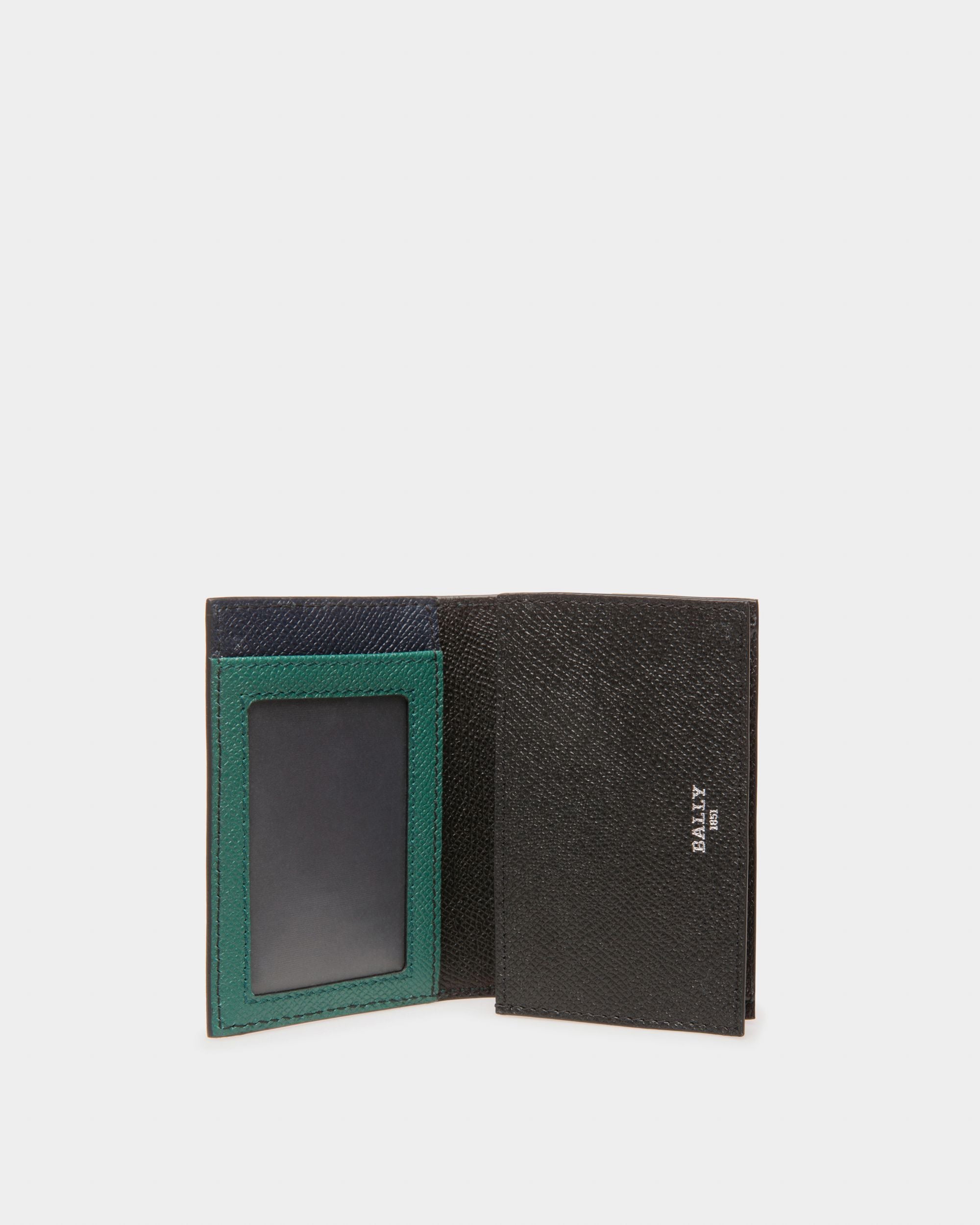 Balee Leather Beniness Card Holder In Green - Men's - Bally - 03
