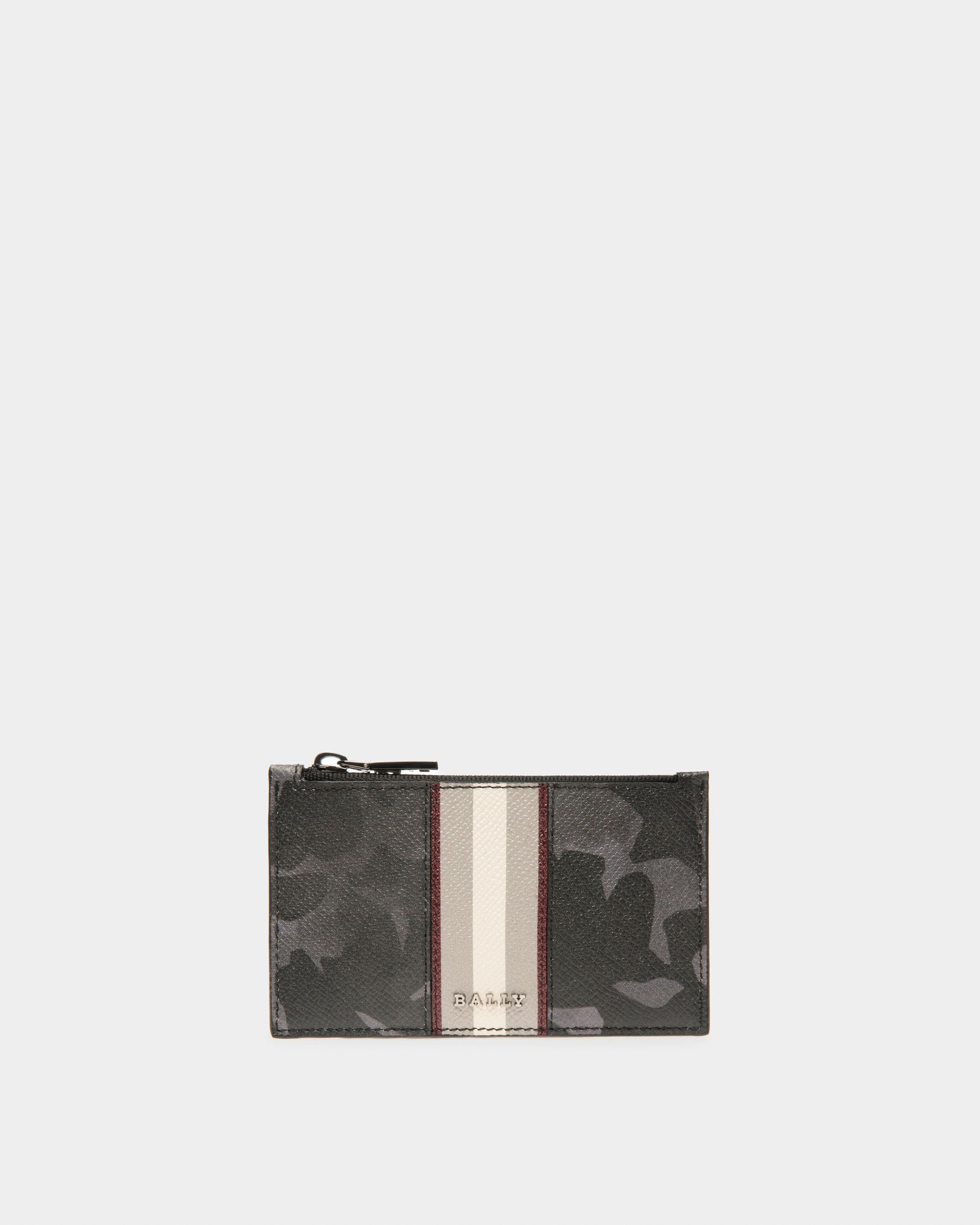 Babe Recycled Leather Card Holder In Black - Men's - Bally - 01