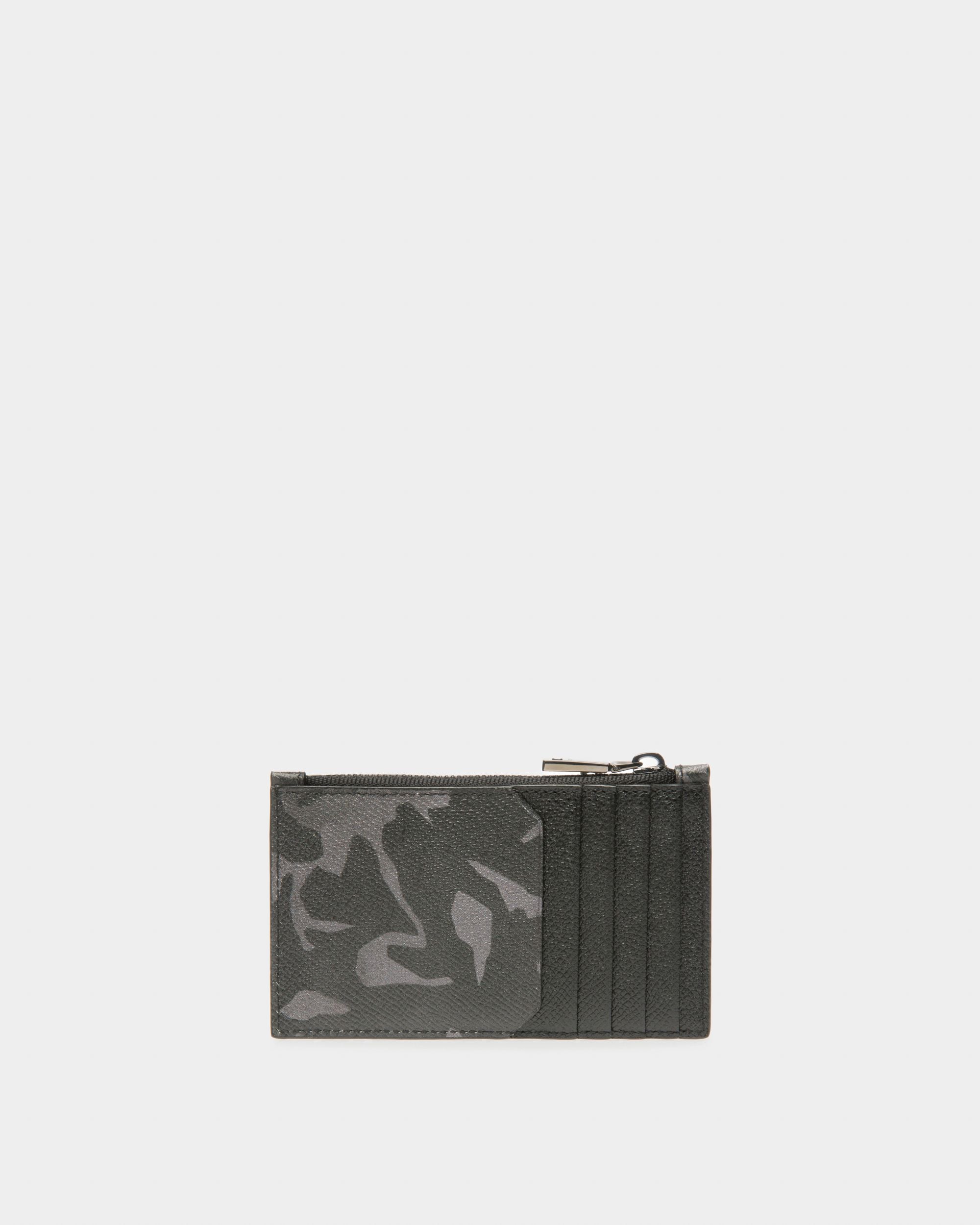 Babe Recycled Leather Card Holder In Black - Men's - Bally - 02